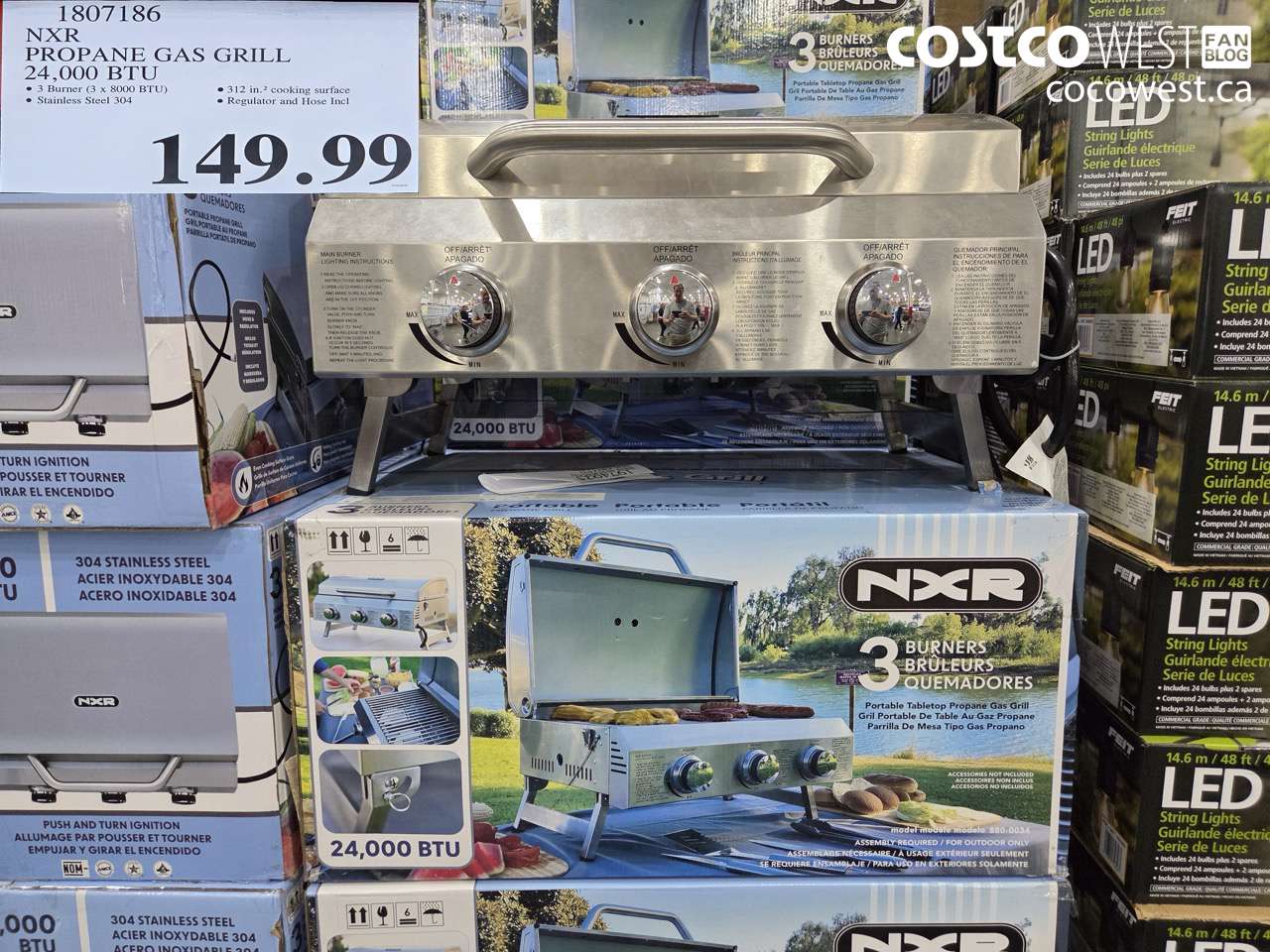1807186 NXR PROPANE GAS GRILL 24,000 BTU $149.99
