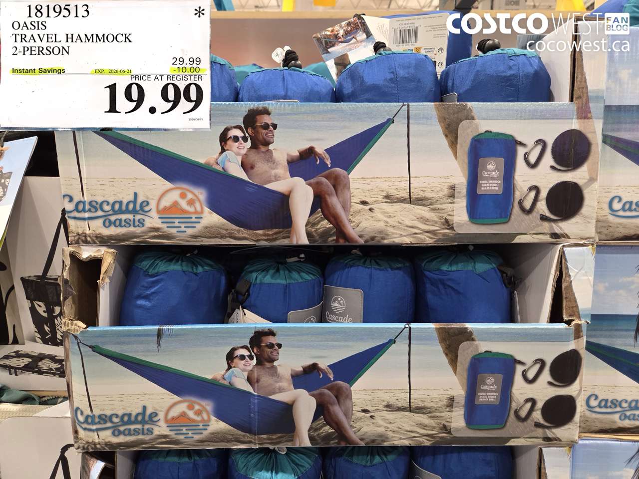 1819513 OASIS TRAVEL HAMMOCK 2-PERSON ($10.00 INSTANT SAVINGS EXPIRES ON 2026-06-21) $19.99