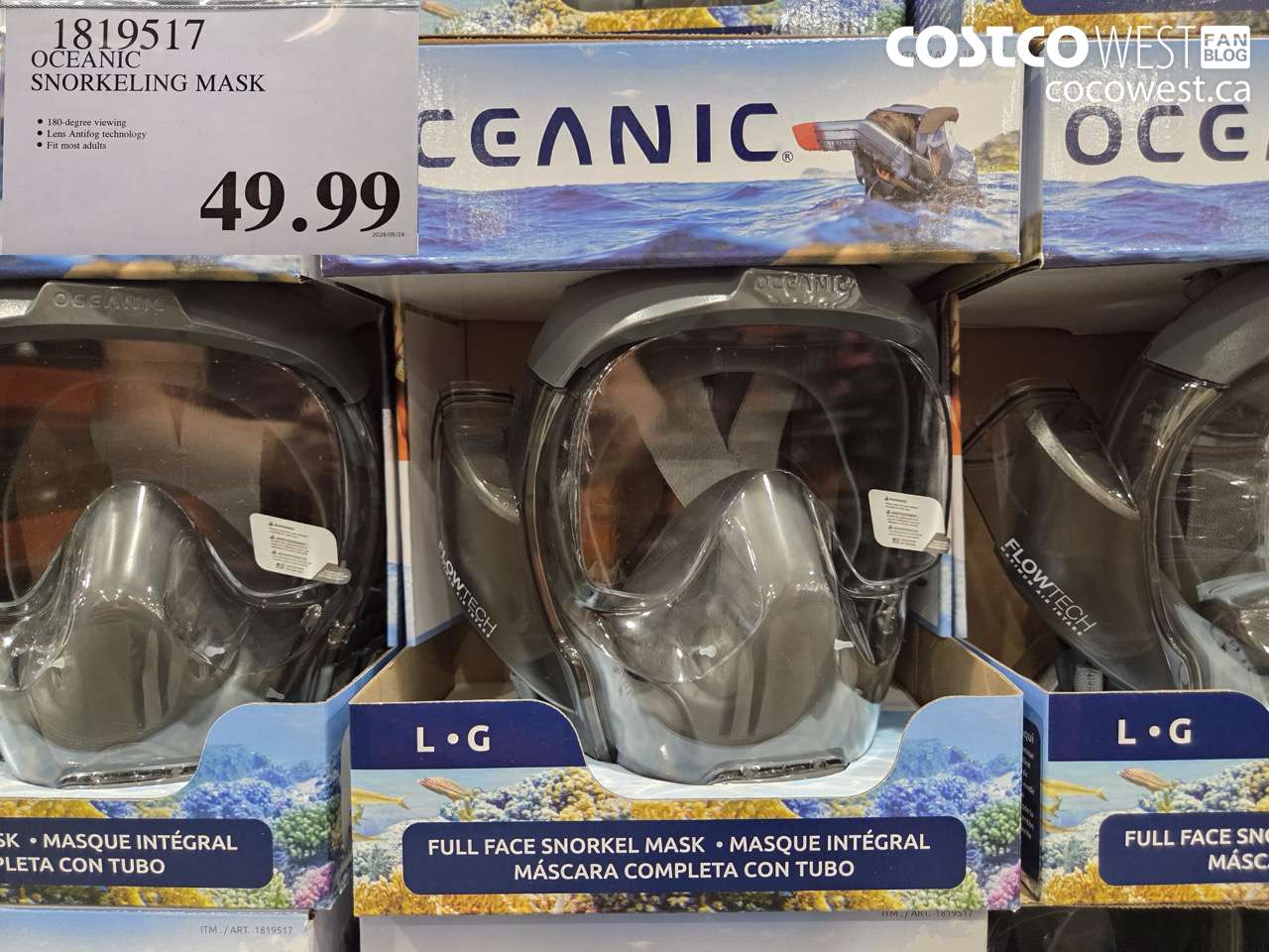 1819517 OCEANIC SNORKELING MASK $49.99