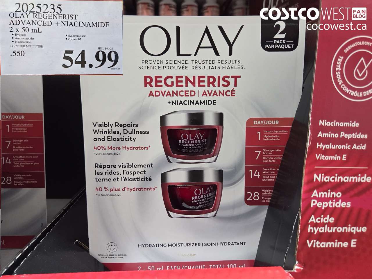 2025235 OLAY REGENERIST ADVANCED + NIACINAMIDE 2 X 50 ML $54.99