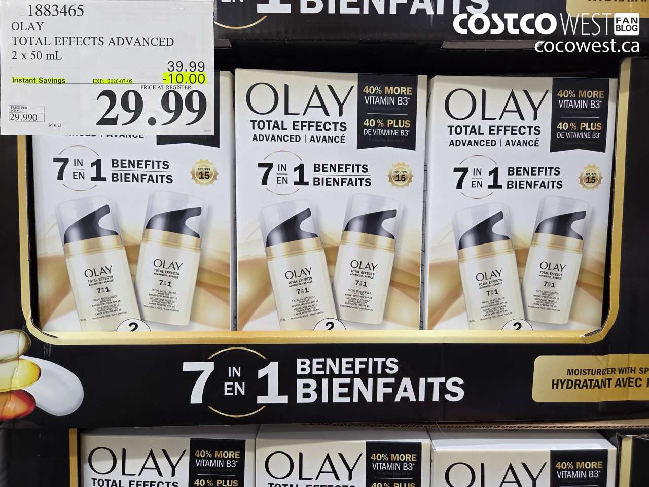 1883465 OLAY TOTAL EFFECTS ADVANCED 2 X 50 ML ($10.00 INSTANT SAVINGS EXPIRES ON 2026-07-05) $29.99