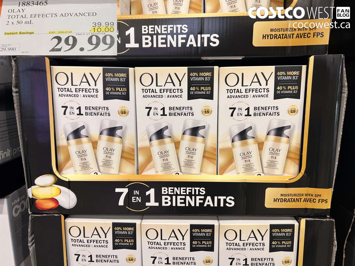 1883465 OLAY TOTAL EFFECTS ADVANCED 2 X 50 ML ($10.00 INSTANT SAVINGS EXPIRES ON 2026-07-05) $29.99