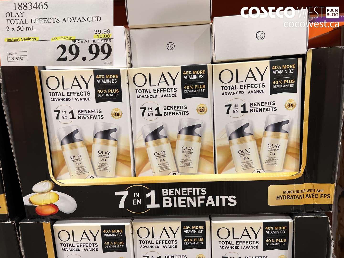 1883465 OLAY TOTAL EFFECTS ADVANCED 2 X 50 ML ($10.00 INSTANT SAVINGS EXPIRES ON 2026-07-05) $29.99