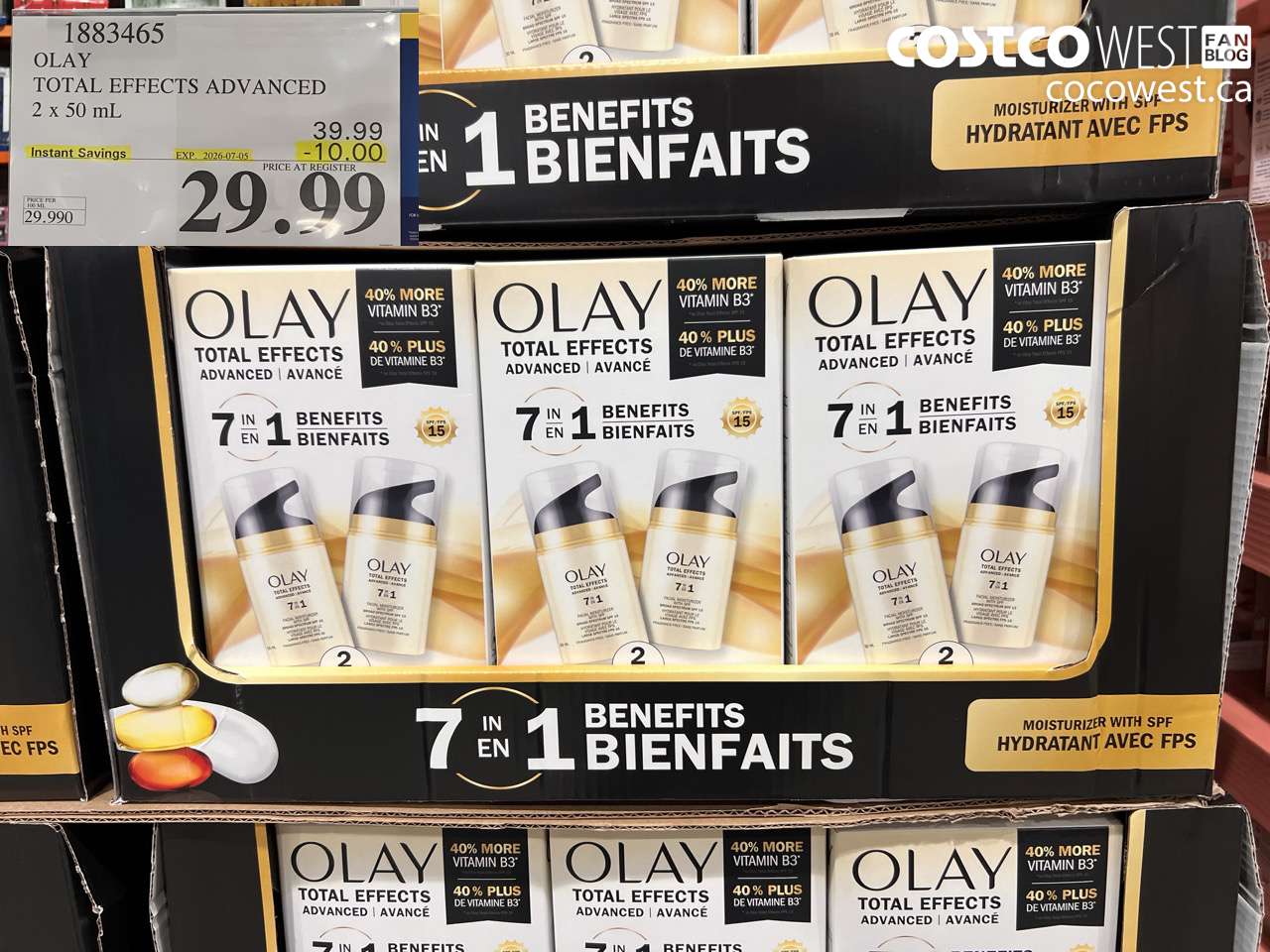 1883465 OLAY TOTAL EFFECTS ADVANCED 2 X 50 ML ($10.00 INSTANT SAVINGS EXPIRES ON 2026-07-05) $29.99