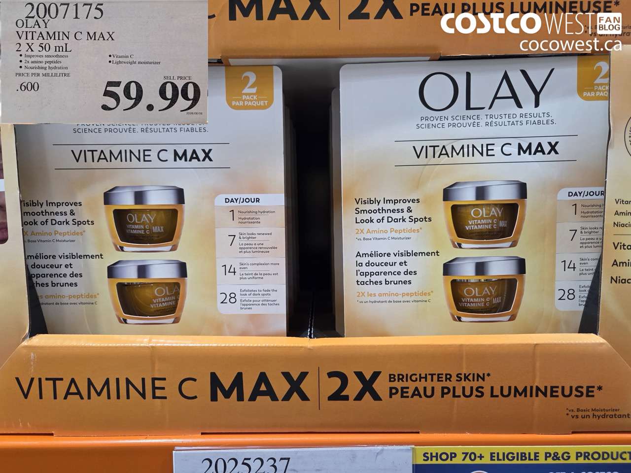 2007175 OLAY VITAMIN C MAX 2 X 50 ML $59.99
