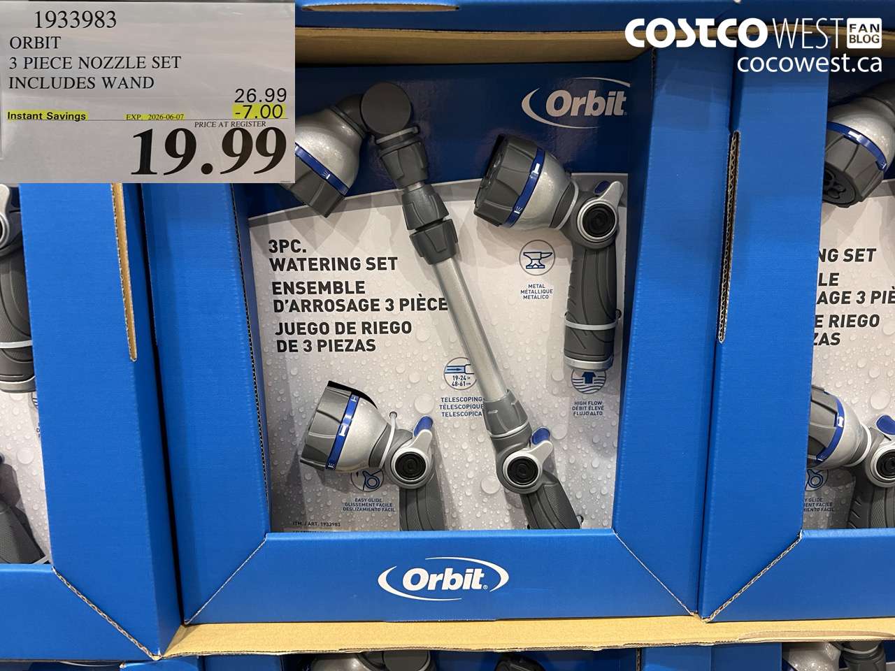 1933983 ORBIT 3 PIECE NOZZLE SET INCLUDES WAND ($7.00 INSTANT SAVINGS EXPIRES ON 2026-06-07) $19.99