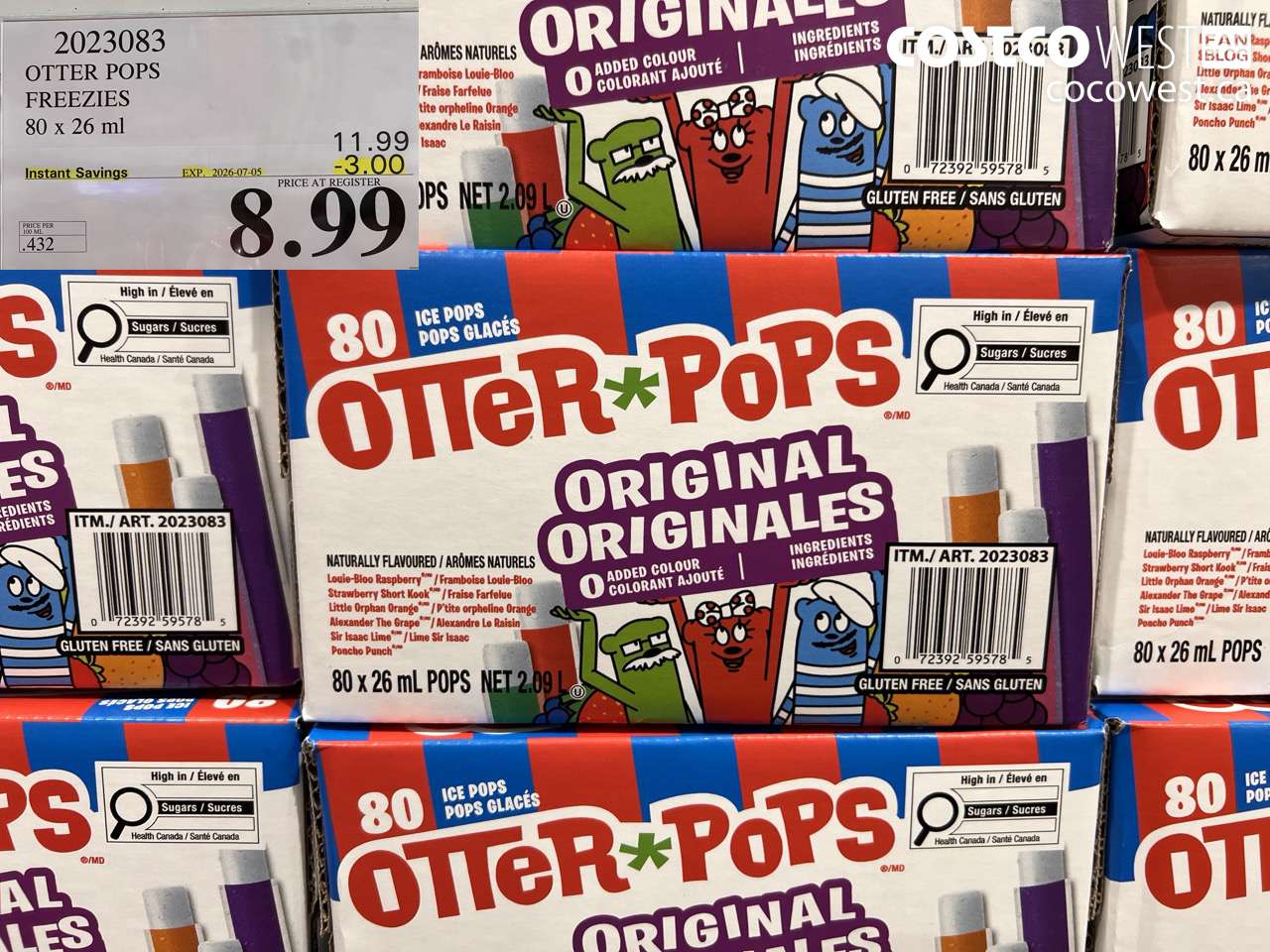 2023083 OTTER POPS FREEZIES 80 X 26 ML ($3.00 INSTANT SAVINGS EXPIRES ON 2026-07-05) $8.99