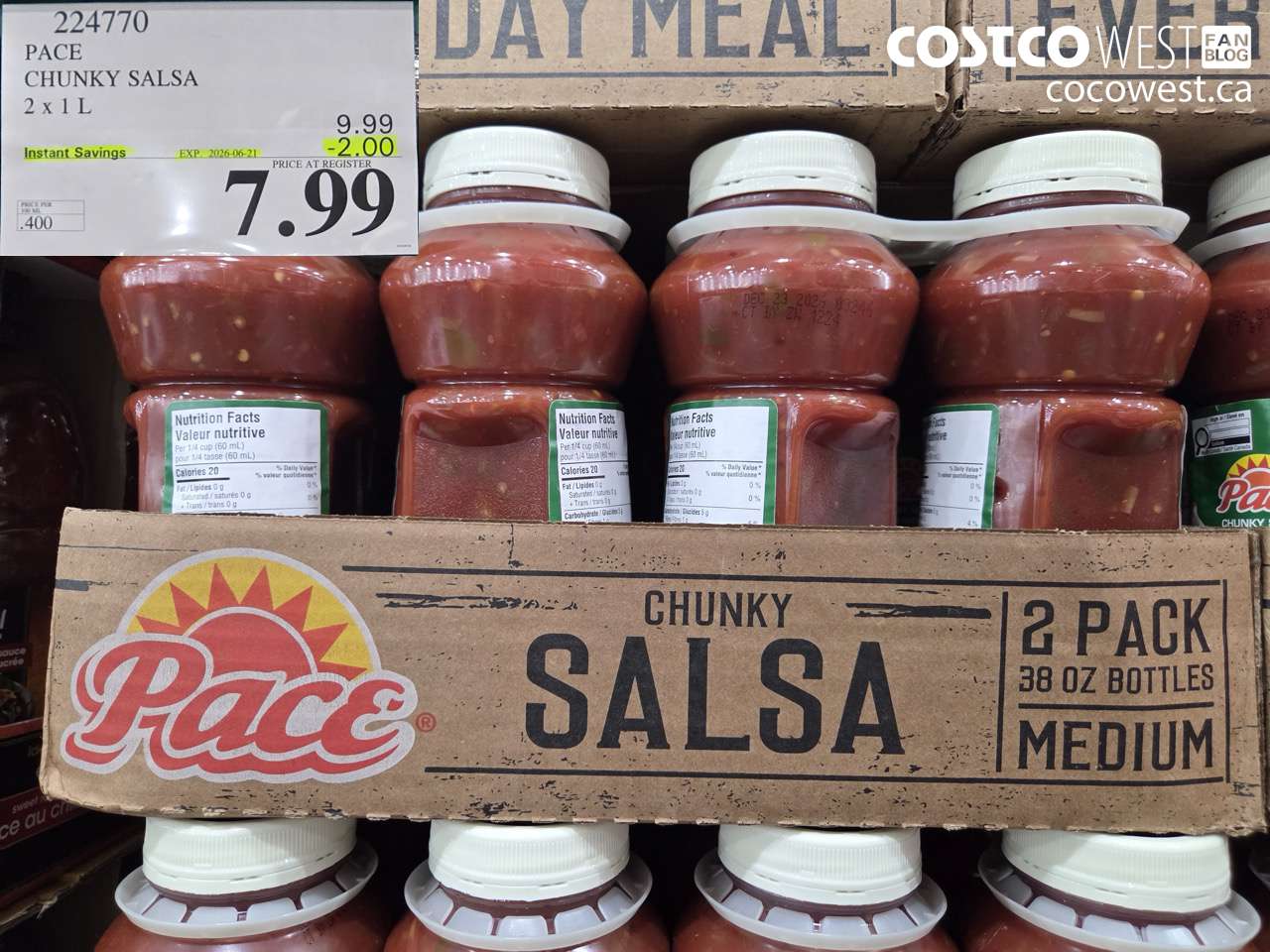 224770 PACE CHUNKY SALSA 2 X 1 L ($2.00 INSTANT SAVINGS EXPIRES ON 2026-06-21) $7.99