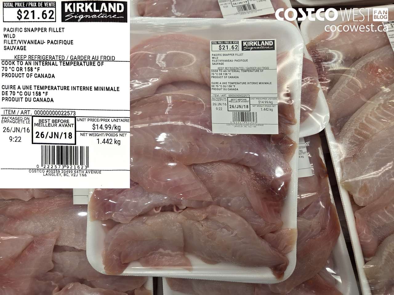 22573 PACIFIC SNAPPER FILLET WILD $14.99