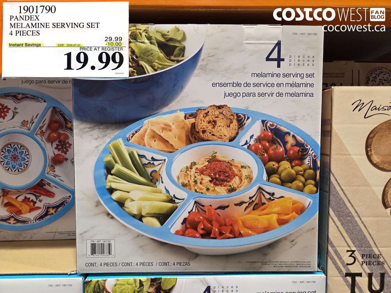 1901790 PANDEX MELAMINE SERVING SET 4 PIECES ($10.00 INSTANT SAVINGS EXPIRES ON 2026-07-01) $19.99
