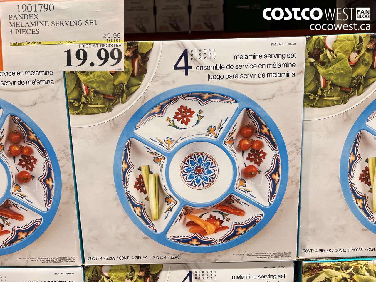 1901790 PANDEX MELAMINE SERVING SET 4 PIECES ($10.00 INSTANT SAVINGS EXPIRES ON 2026-07-01) $19.99