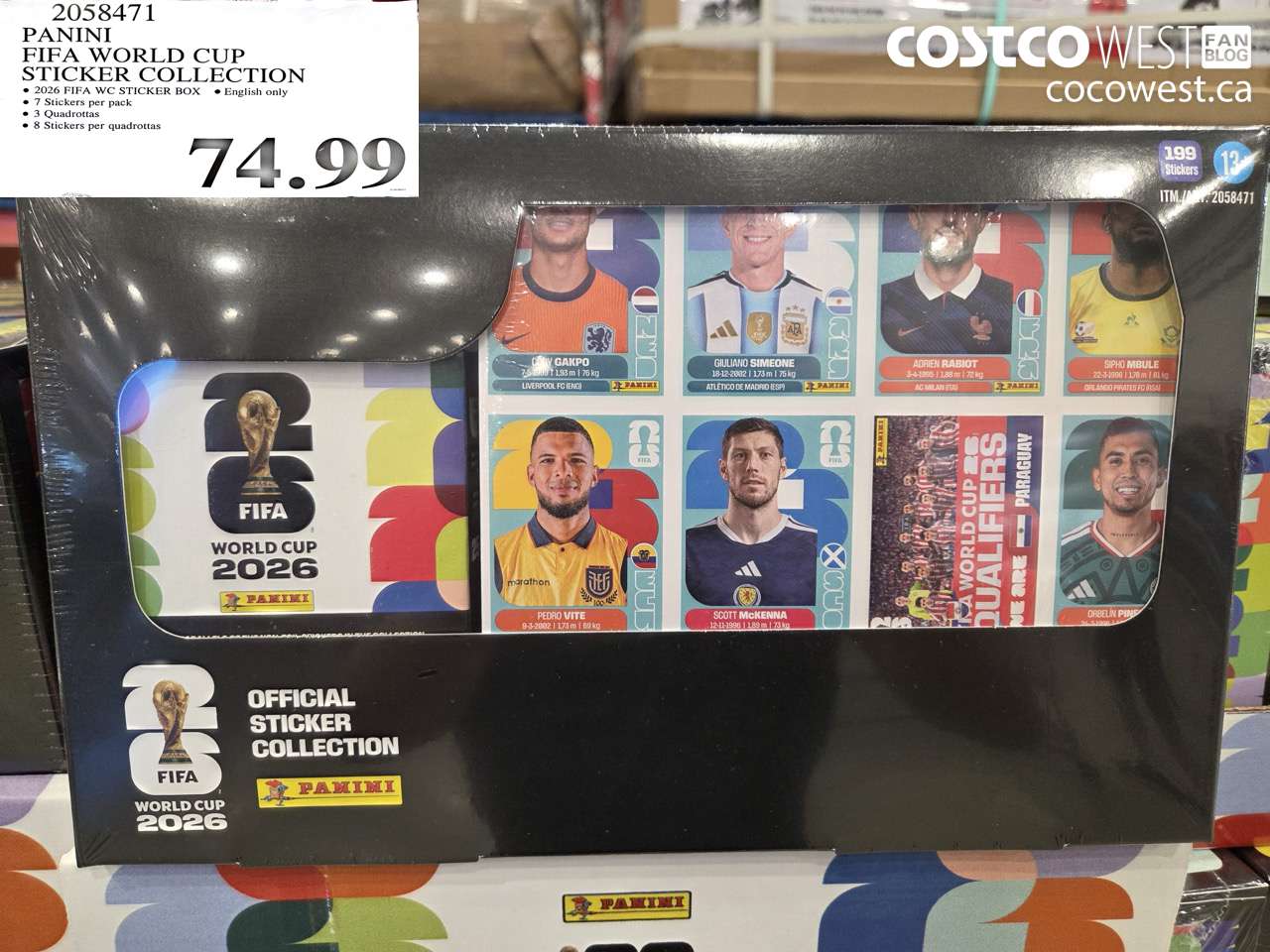 2058471 PANINI FIFA WORLD CUP STICKER COLLECTION $74.99