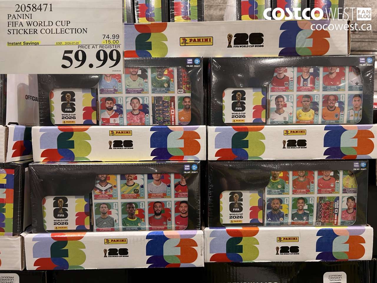 2058471 PANINI FIFA WORLD CUP STICKER COLLECTION ($15.00 INSTANT SAVINGS EXPIRES ON 2026-07-05) $59.99