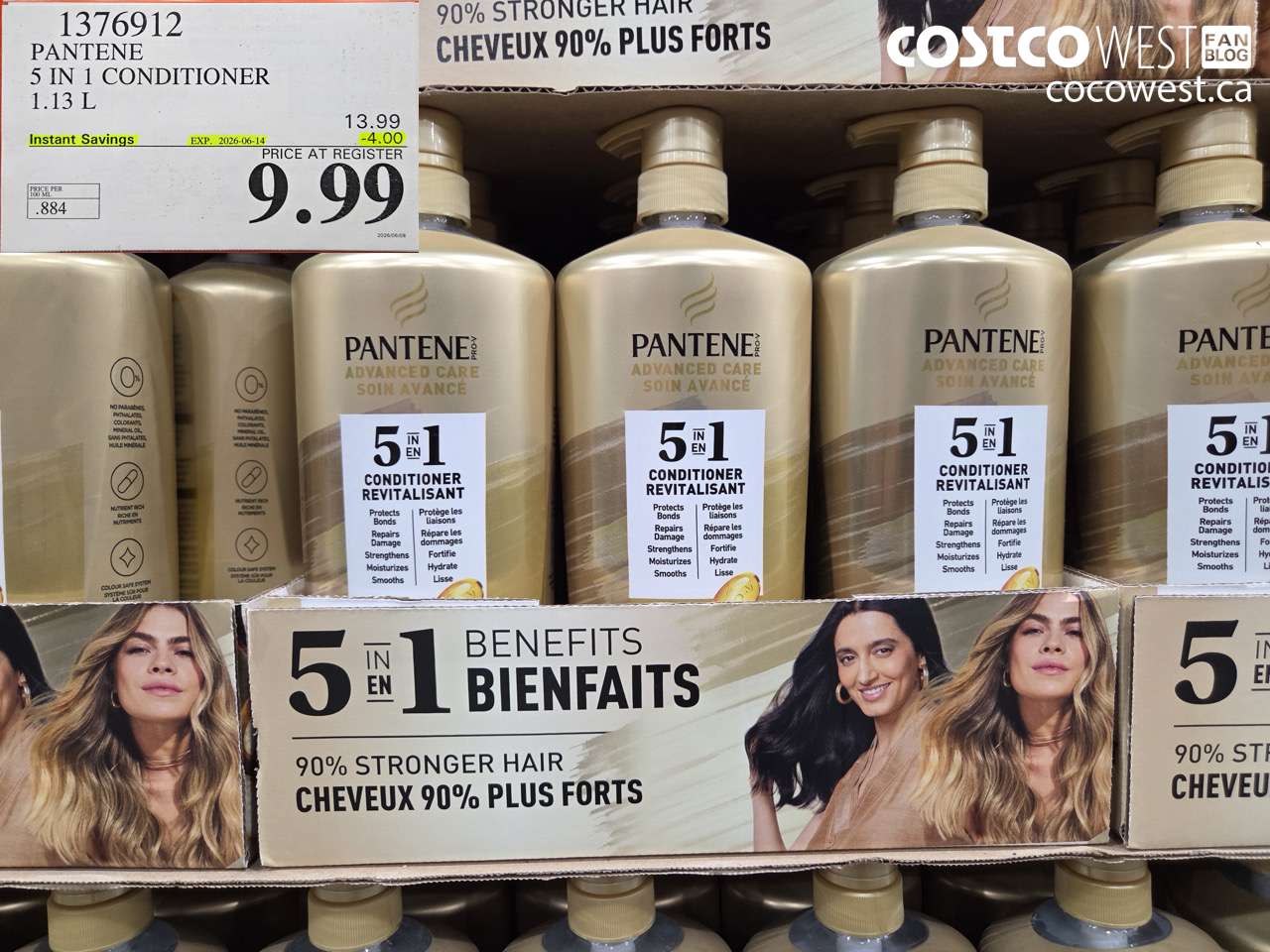 1376912 PANTENE 5 IN 1 CONDITIONER 1.13 L ($4.00 INSTANT SAVINGS EXPIRES ON 2026-06-14) $9.99