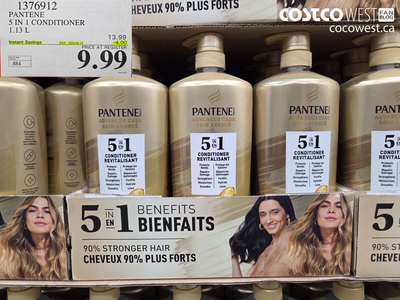 1376912 PANTENE 5 IN 1 CONDITIONER 1.13 L ($4.00 INSTANT SAVINGS EXPIRES ON 2026-06-14) $9.99