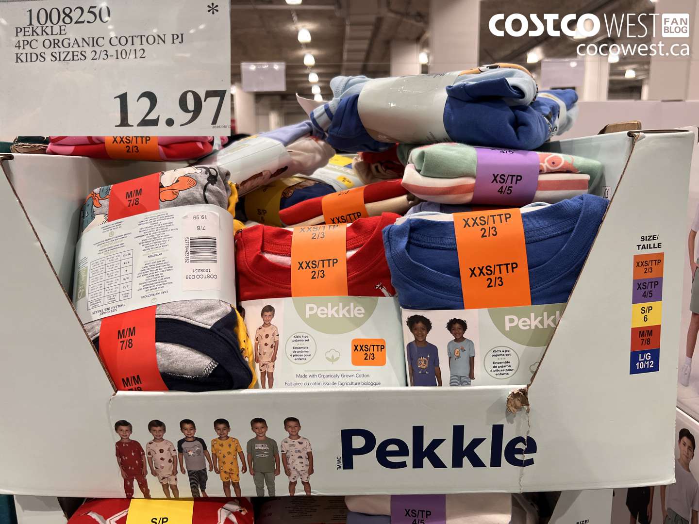 1008250 PEKKLE 4PC ORGANIC COTTON PJ KIDS SIZES 2/3-10/12 $12.97