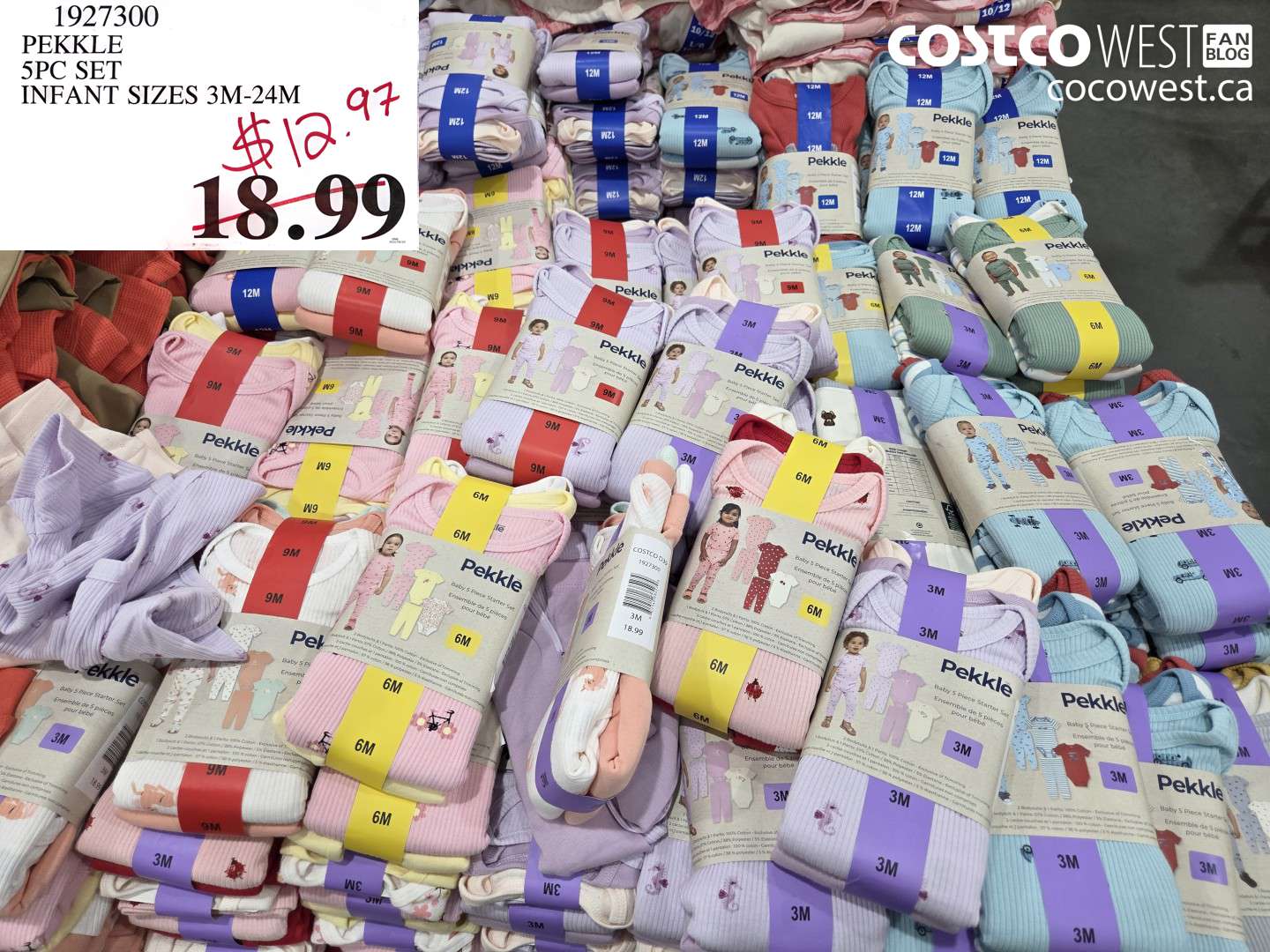 1927300 PEKKLE 5PC SET INFANT SIZES 3M-24M $12.97