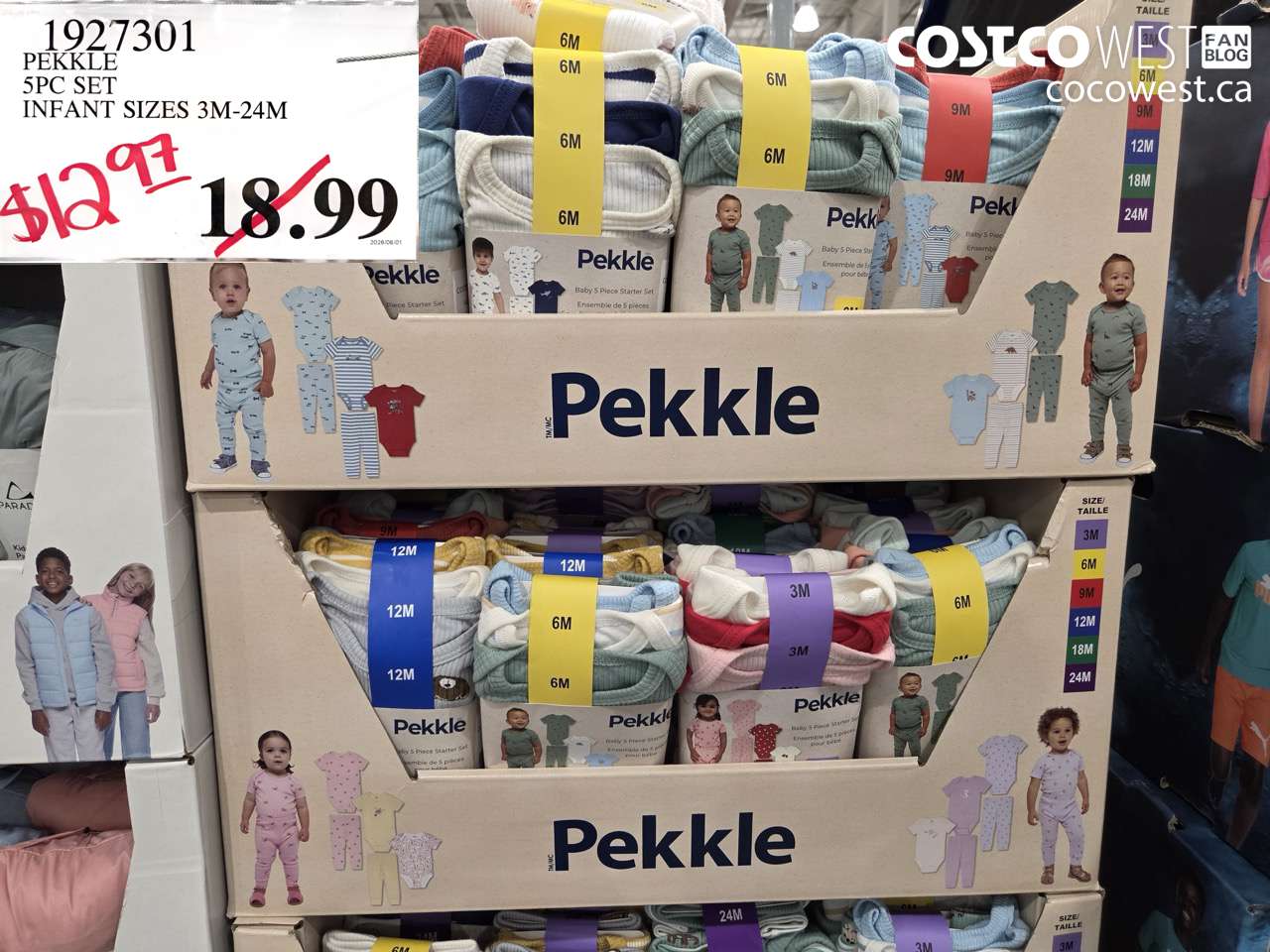 1927301 PEKKLE 5PC SET INFANT SIZES 3M-24M $12.97
