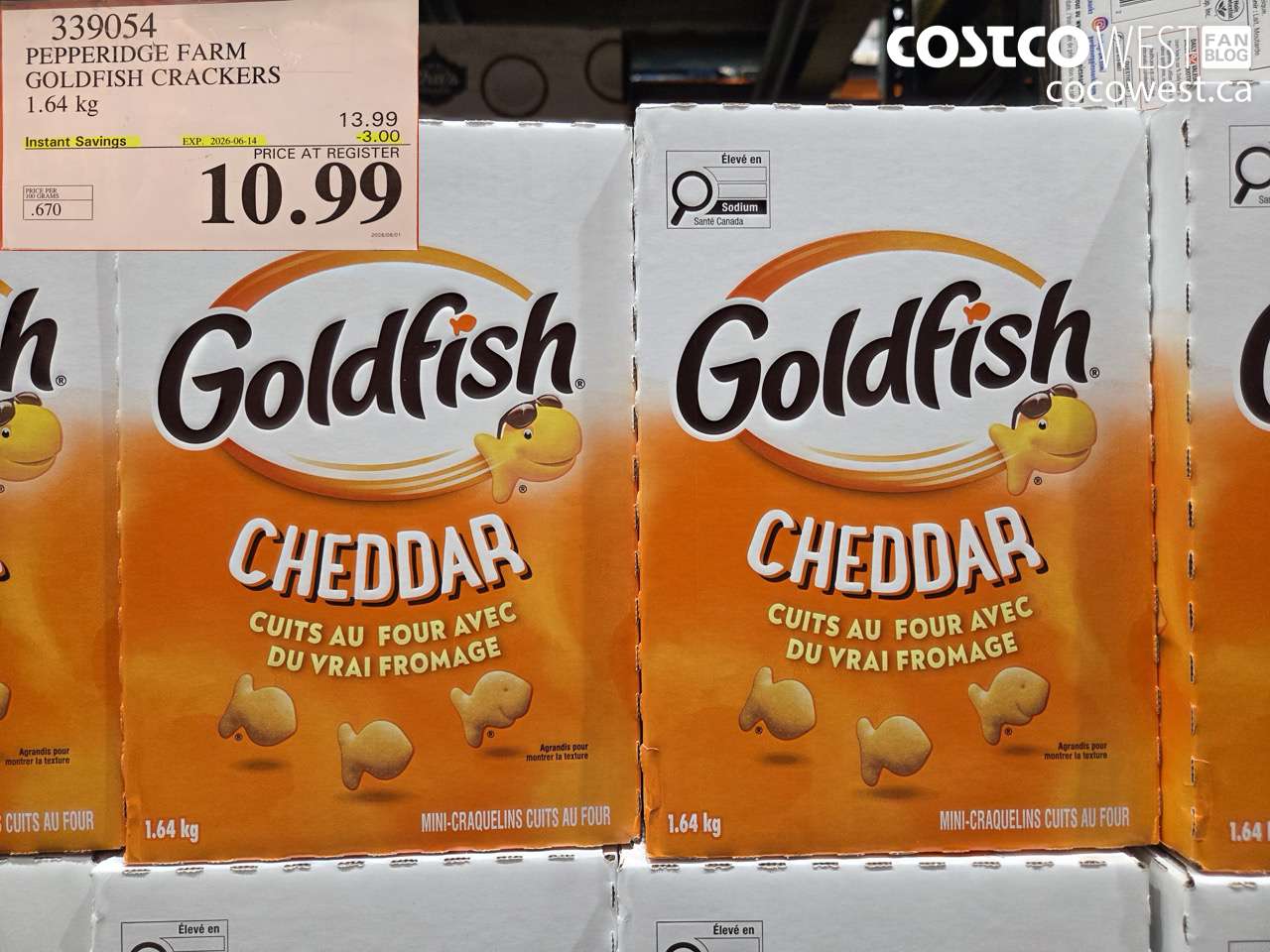 339054 PEPPERIDGE FARM GOLDFISH CRACKERS 1.64 KG ($3.00 INSTANT SAVINGS EXPIRES ON 2026-06-14) $10.99