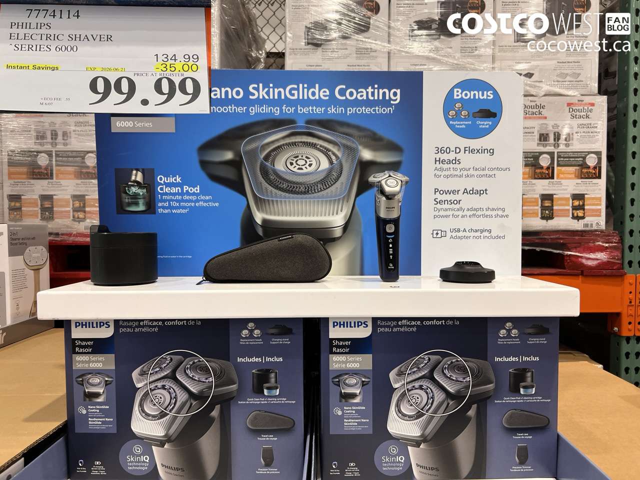 7774114 PHILIPS ELECTRIC SHAVER SERIES 6000 ($35.00 INSTANT SAVINGS EXPIRES ON 2026-06-21) $99.99