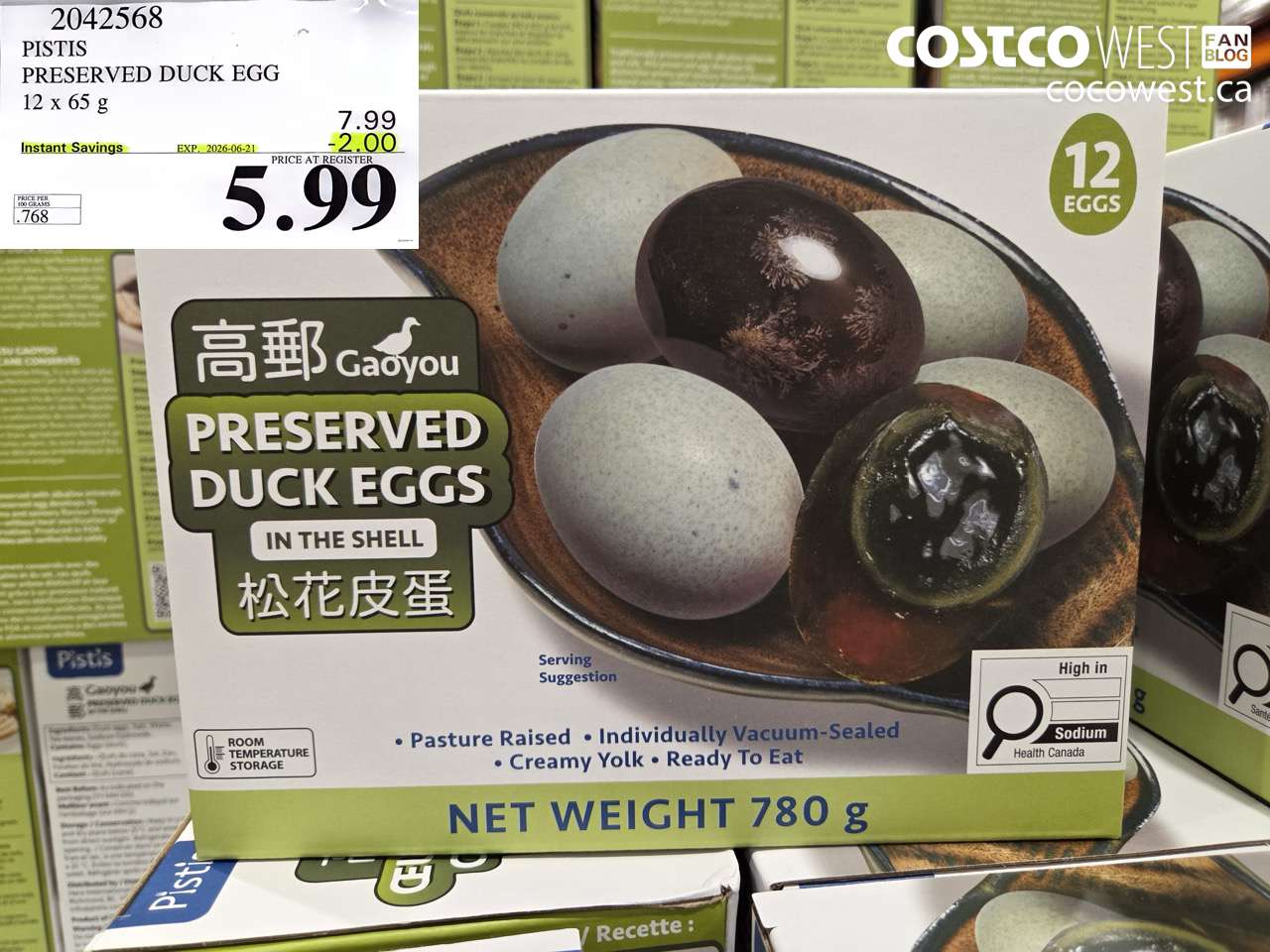 2042568 PISTIS PRESERVED DUCK EGG 12 X 65 G ($2.00 INSTANT SAVINGS EXPIRES ON 2026-06-21) $5.99