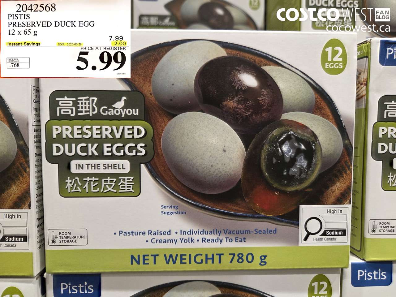 2042568 PISTIS PRESERVED DUCK EGG 12 X 65 G ($2.00 INSTANT SAVINGS EXPIRES ON 2026-06-28) $5.99