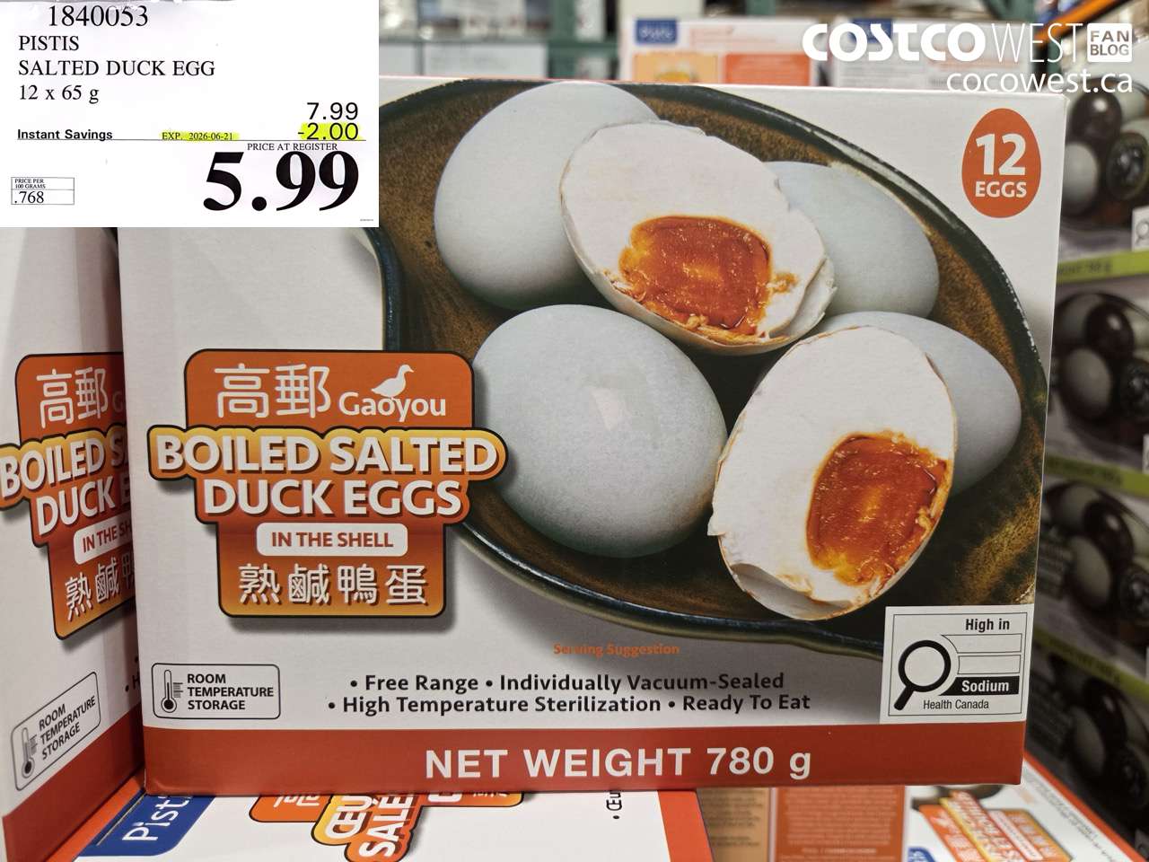 1840053 PISTIS SALTED DUCK EGG 12 X 65 G ($2.00 INSTANT SAVINGS EXPIRES ON 2026-06-21) $5.99