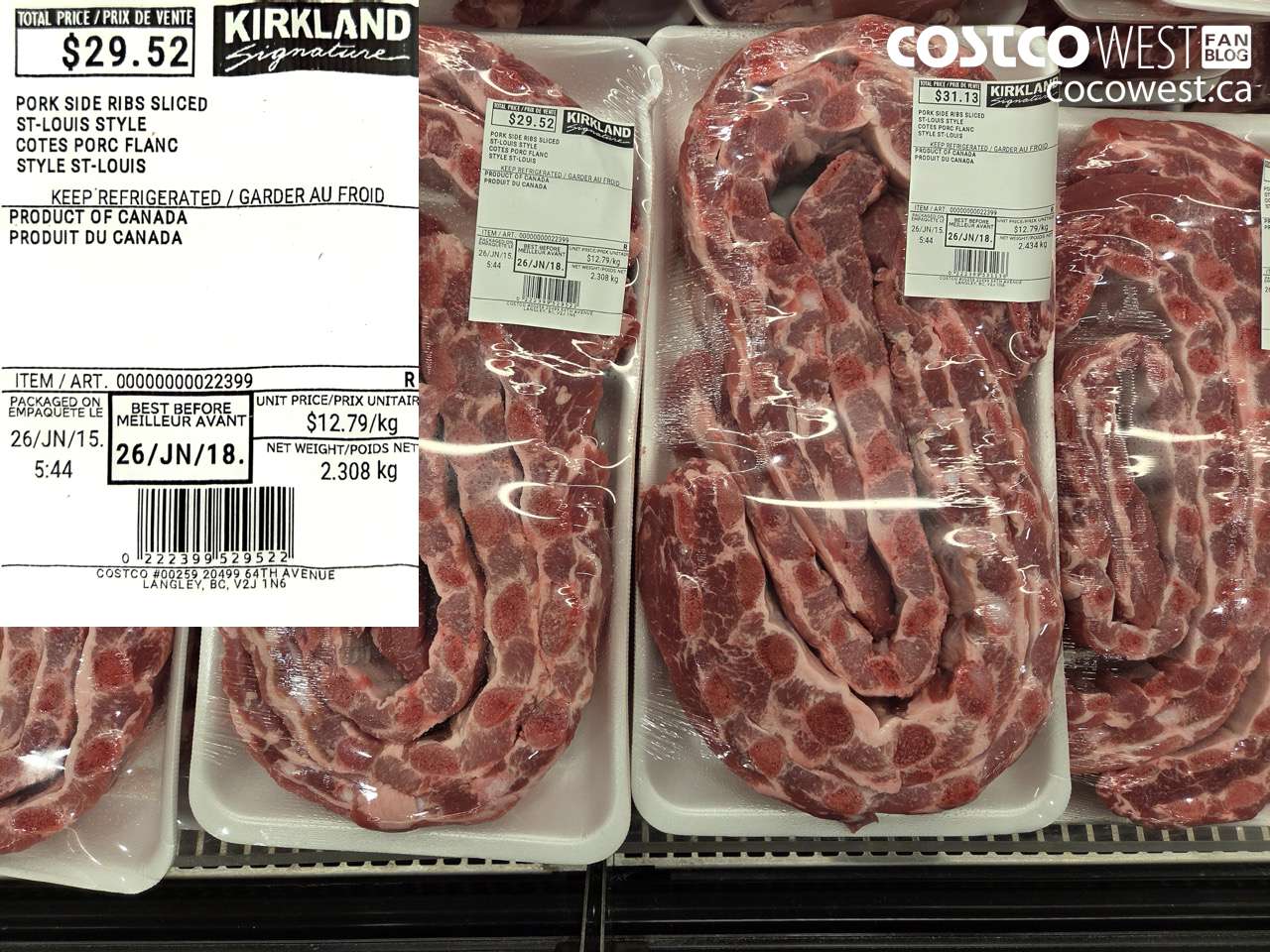 22399 PORK SIDE RIBS SLICED ST-LOUIS STYLE $12.79