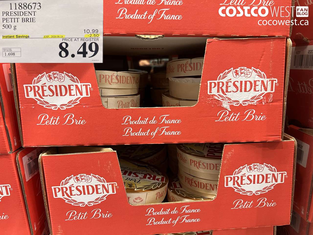 1188673 PRESIDENT PETIT BRIE 500 G ($2.50 INSTANT SAVINGS EXPIRES ON 2026-06-14) $8.49