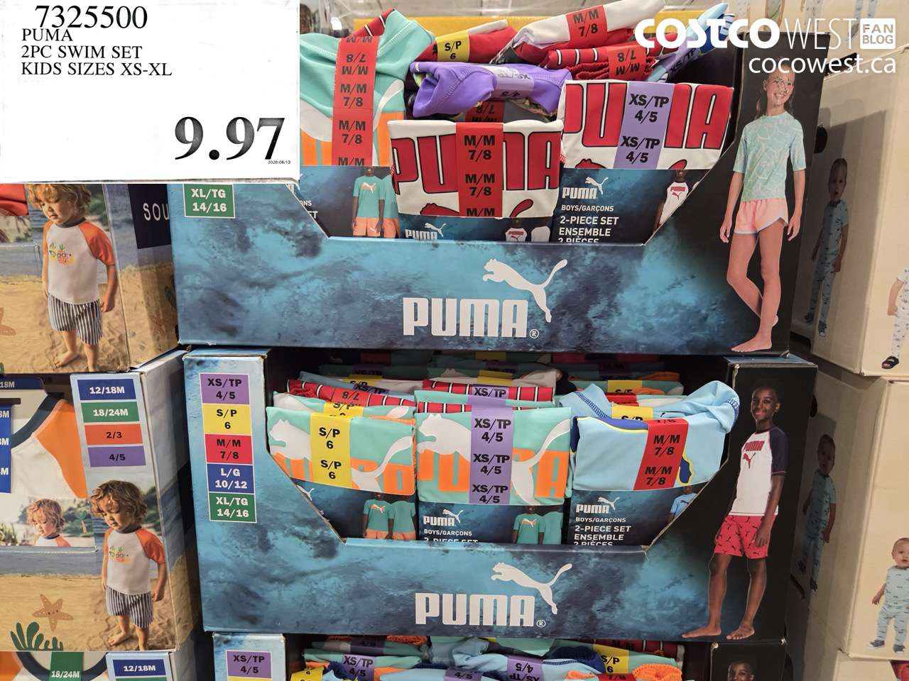 7325500 PUMA 2PC SWIM SET KIDS SIZES XS-XL $9.97