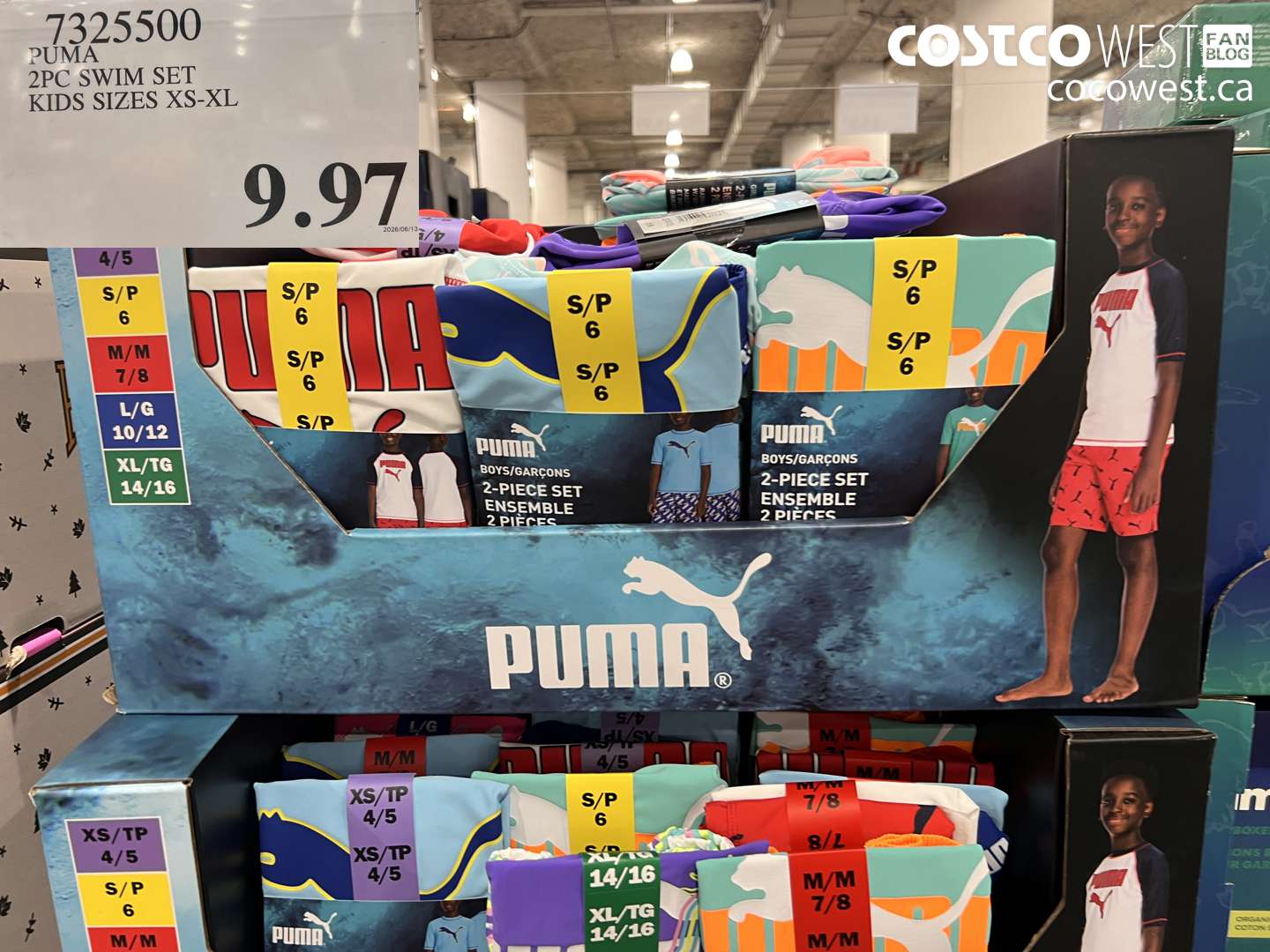 7325500 PUMA 2PC SWIM SET KIDS SIZES XS-XL $9.97