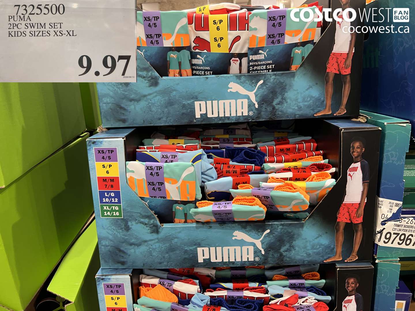 7325500 PUMA 2PC SWIM SET KIDS SIZES XS-XL $9.97