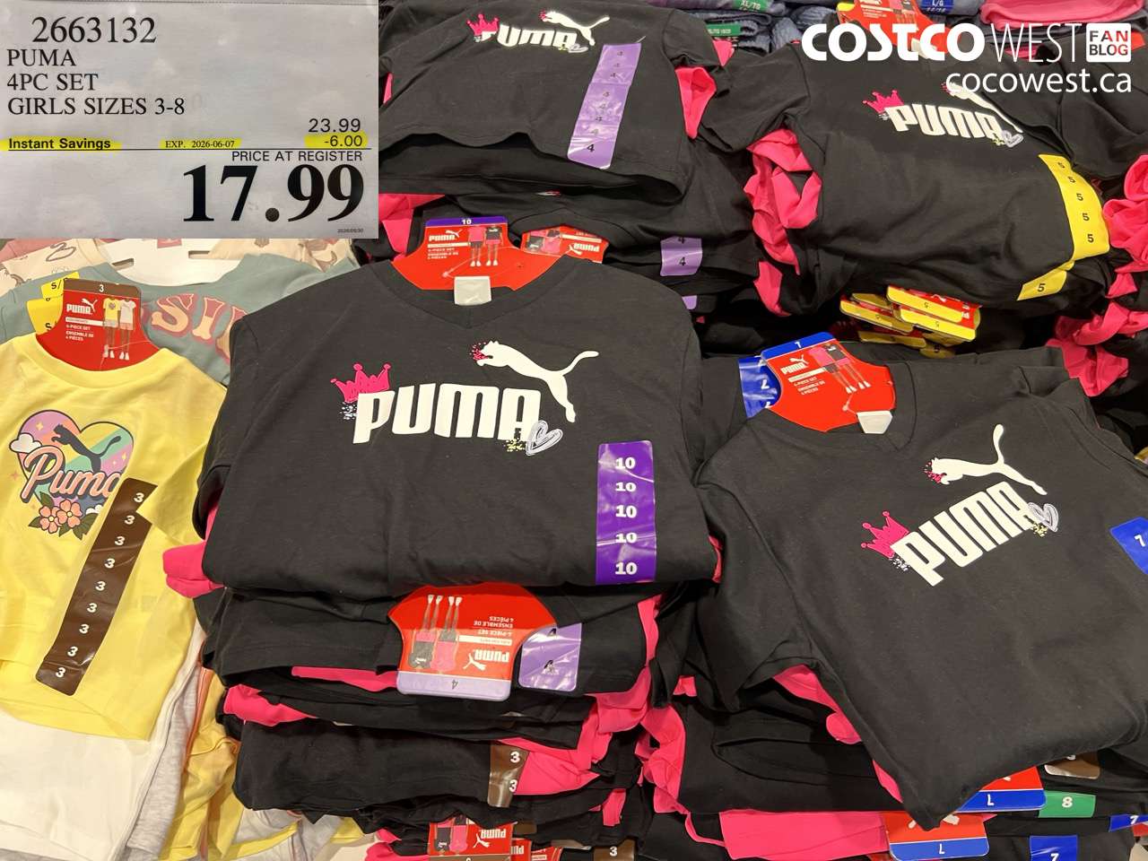 2663132 PUMA 4PC SET GIRLS SIZES 3-8 ($6.00 INSTANT SAVINGS EXPIRES ON 2026-06-07) $17.99
