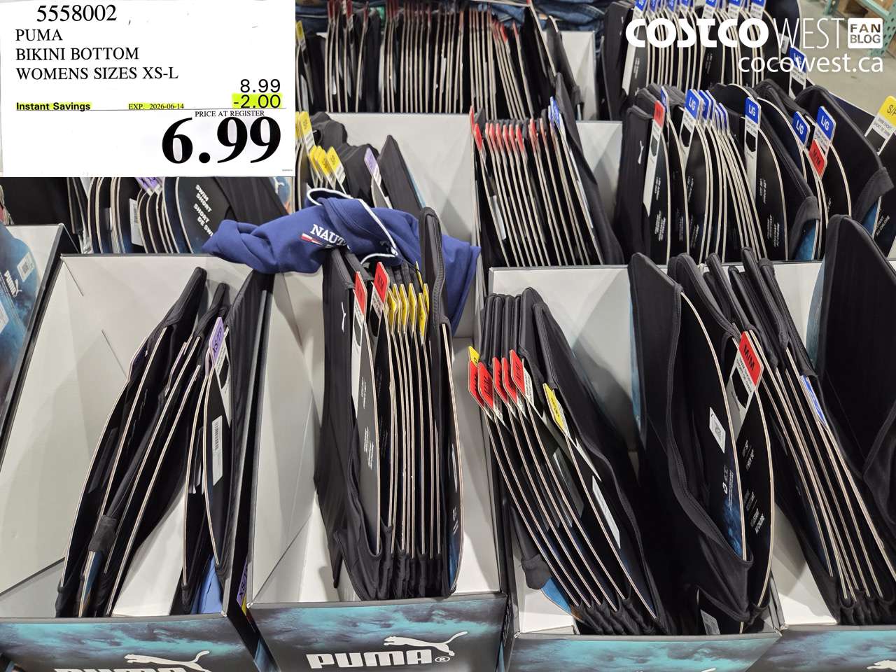 5558002 PUMA BIKINI BOTTOM WOMENS SIZES XS-L ($2.00 INSTANT SAVINGS EXPIRES ON 2026-06-14) $6.99