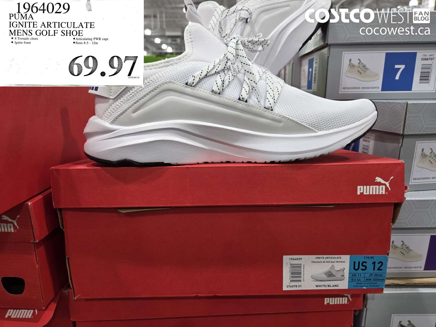 1964029 PUMA IGNITE ARTICULATE MENS GOLF SHOE $69.97