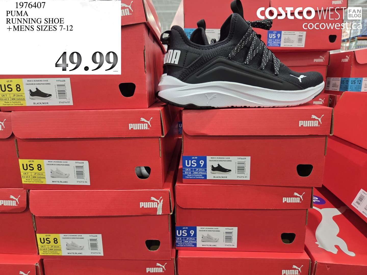 1976407 PUMA RUNNING SHOE MENS SIZES 7-12 $49.99
