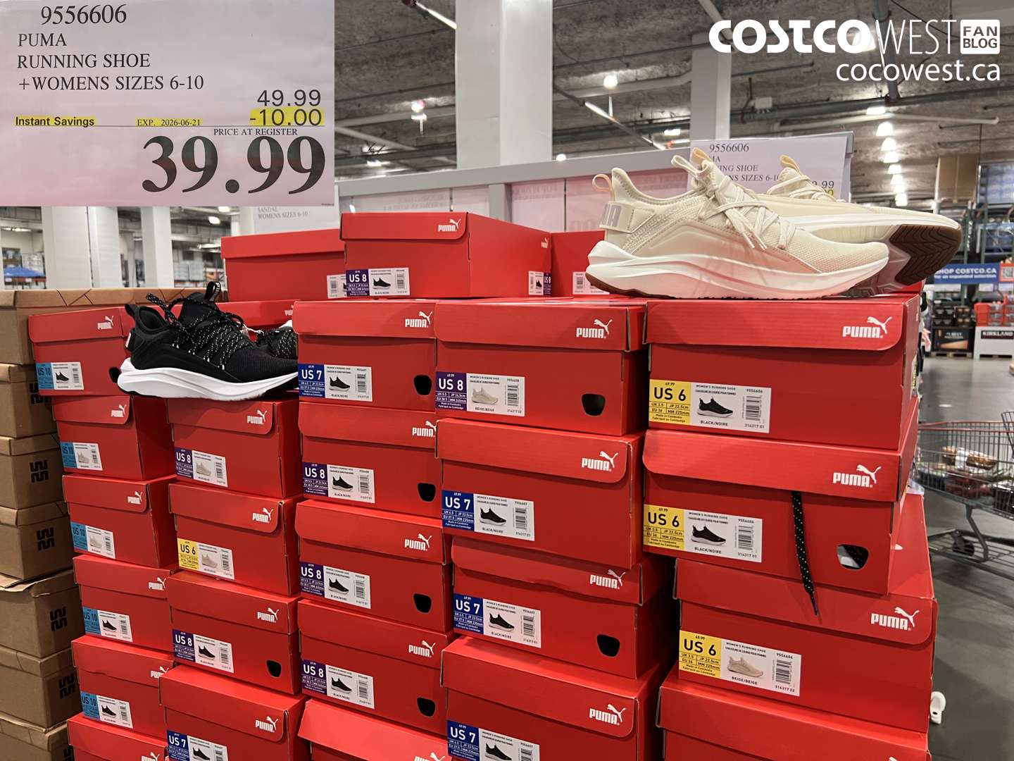 9556606 PUMA RUNNING SHOE + WOMENS SIZES 6-10 ($10.00 INSTANT SAVINGS EXPIRES ON 2026-06-21) $39.99