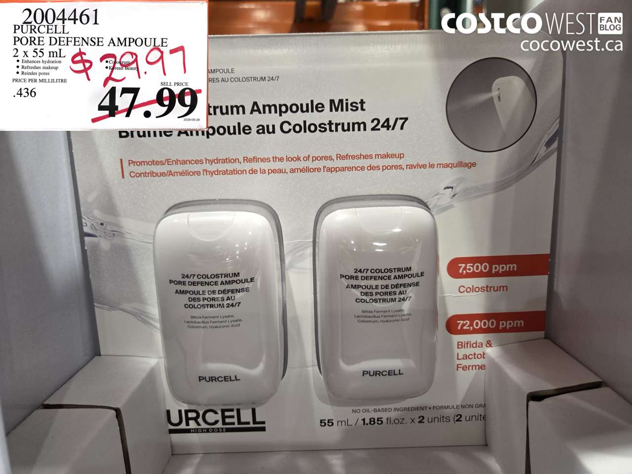 2004461 PURCELL PORE DEFENSE AMPOULE 2 X 55 ML $29.97