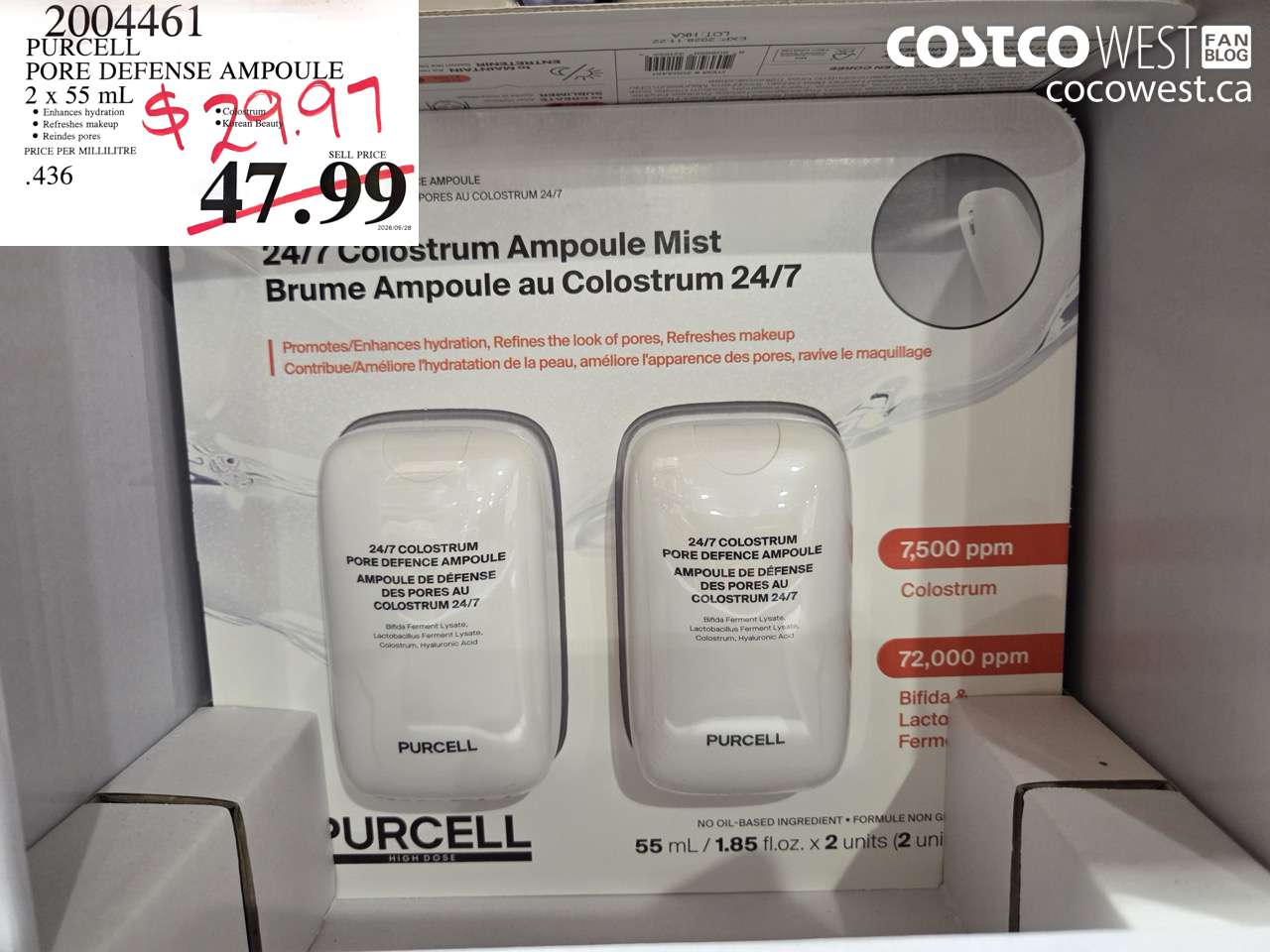 2004461 PURCELL PORE DEFENSE AMPOULE 2 X 55 ML $29.97