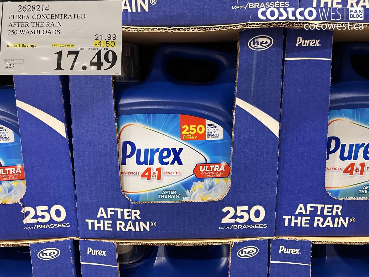 2628214 PUREX CONCENTRATED AFTER THE RAIN 250 WASHLOADS ($4.50 INSTANT SAVINGS EXPIRES ON 2026-06-07) $17.49