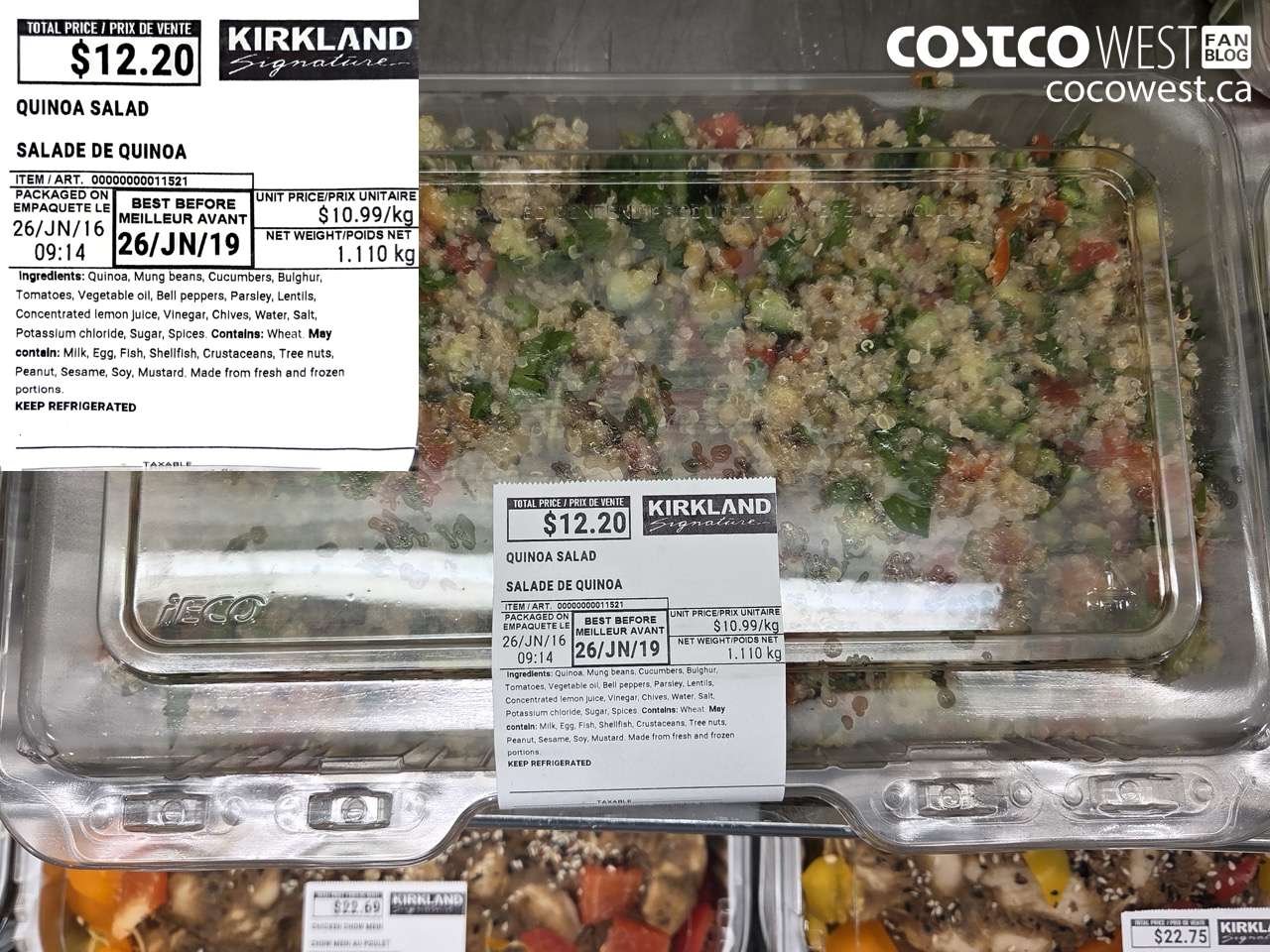 11521 QUINOA SALAD $10.99