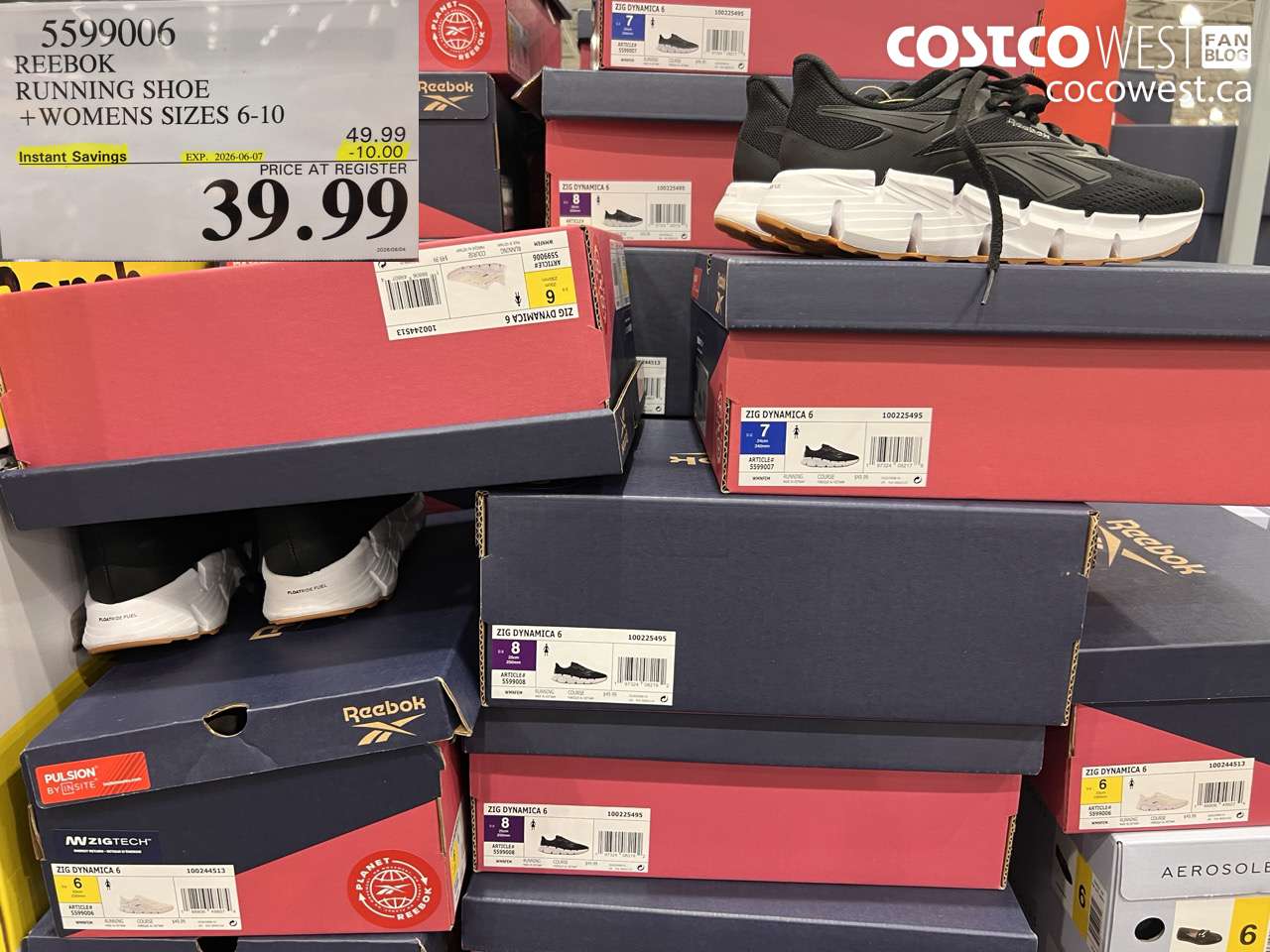 5599006 REEBOK RUNNING SHOE WOMENS SIZES 6-10 ($10.00 INSTANT SAVINGS EXPIRES ON 2026-06-07) $39.99