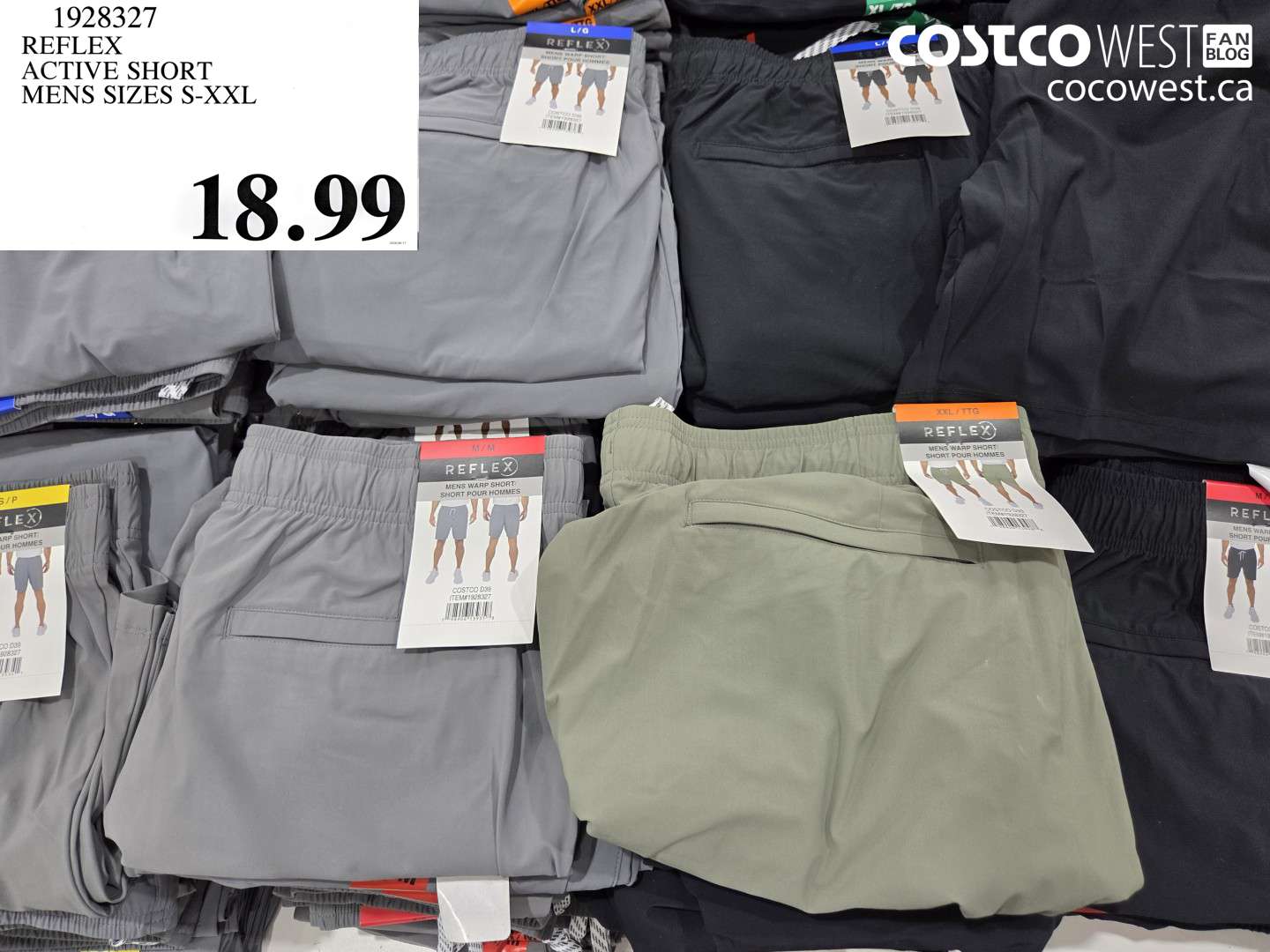 1928327 REFLEX ACTIVE SHORT MENS SIZES S-XXL $18.99