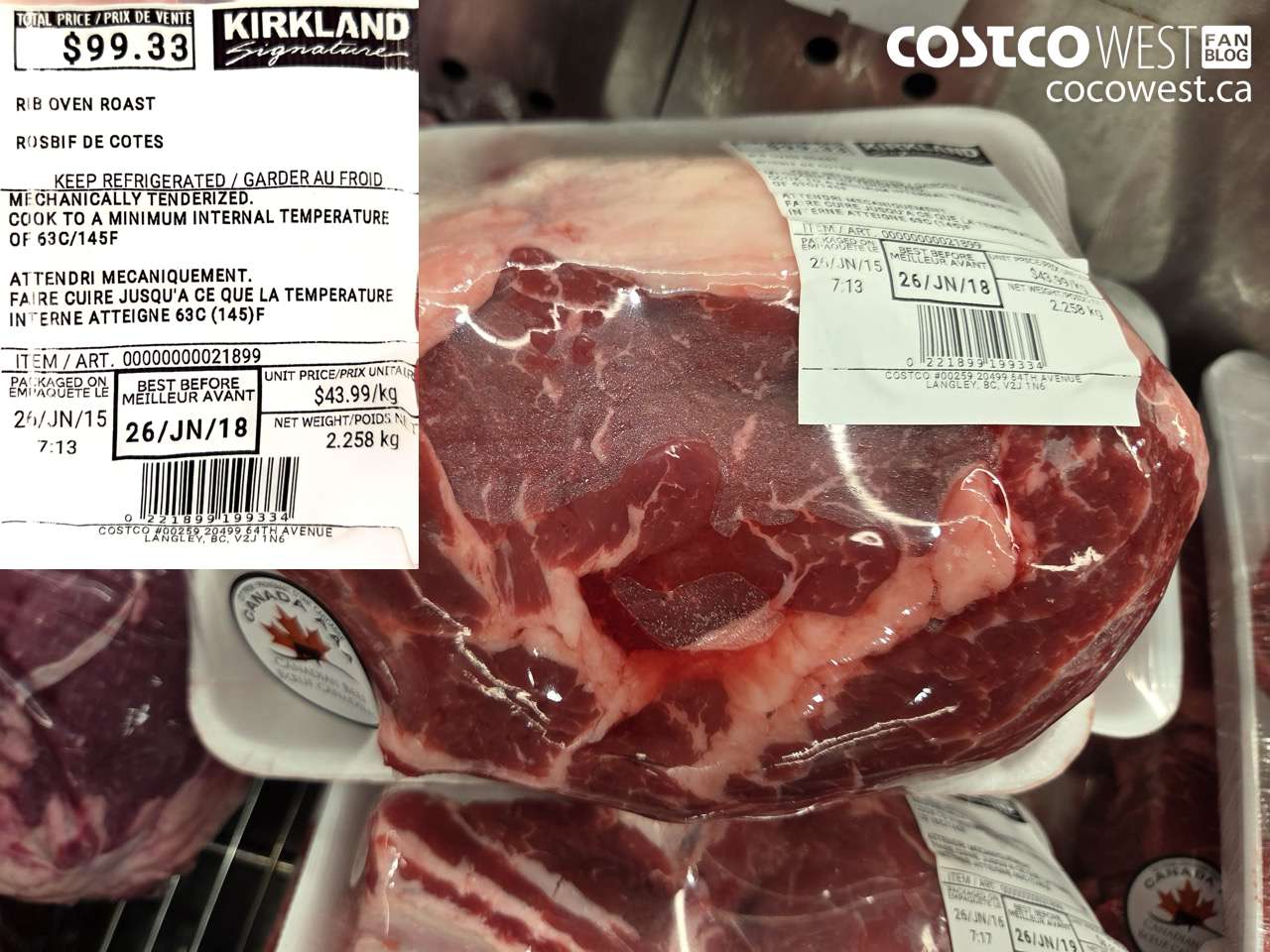 21899 RIB OVEN ROAST $43.99