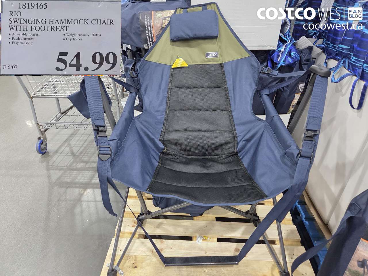 1819465 RIO SWINGING HAMMOCK CHAIR WITH FOOTREST $54.99