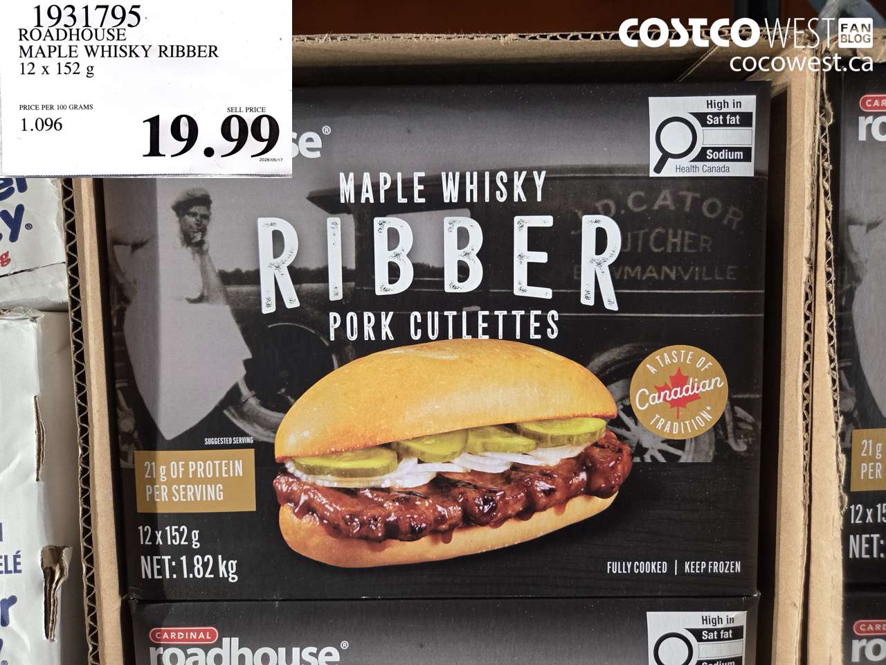 1931795 ROADHOUSE MAPLE WHISKY RIBBER 12 X 152 G $19.99