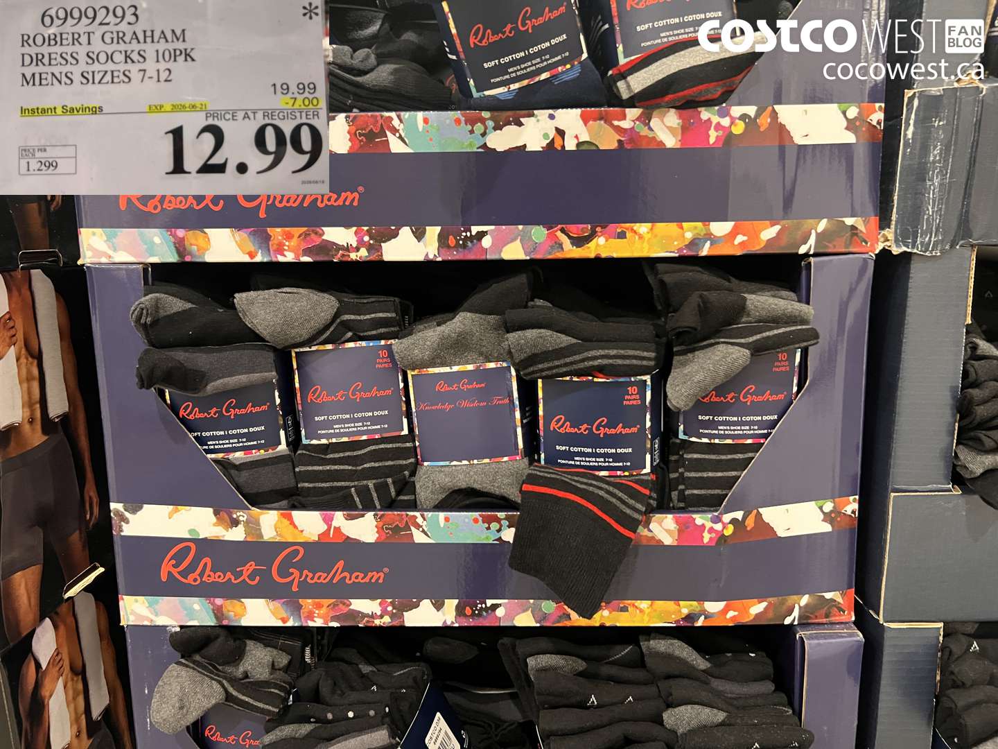 6999293 ROBERT GRAHAM DRESS SOCKS 10PK MENS SIZES 7-12 ($7.00 INSTANT SAVINGS EXPIRES ON 2026-06-21) $12.99