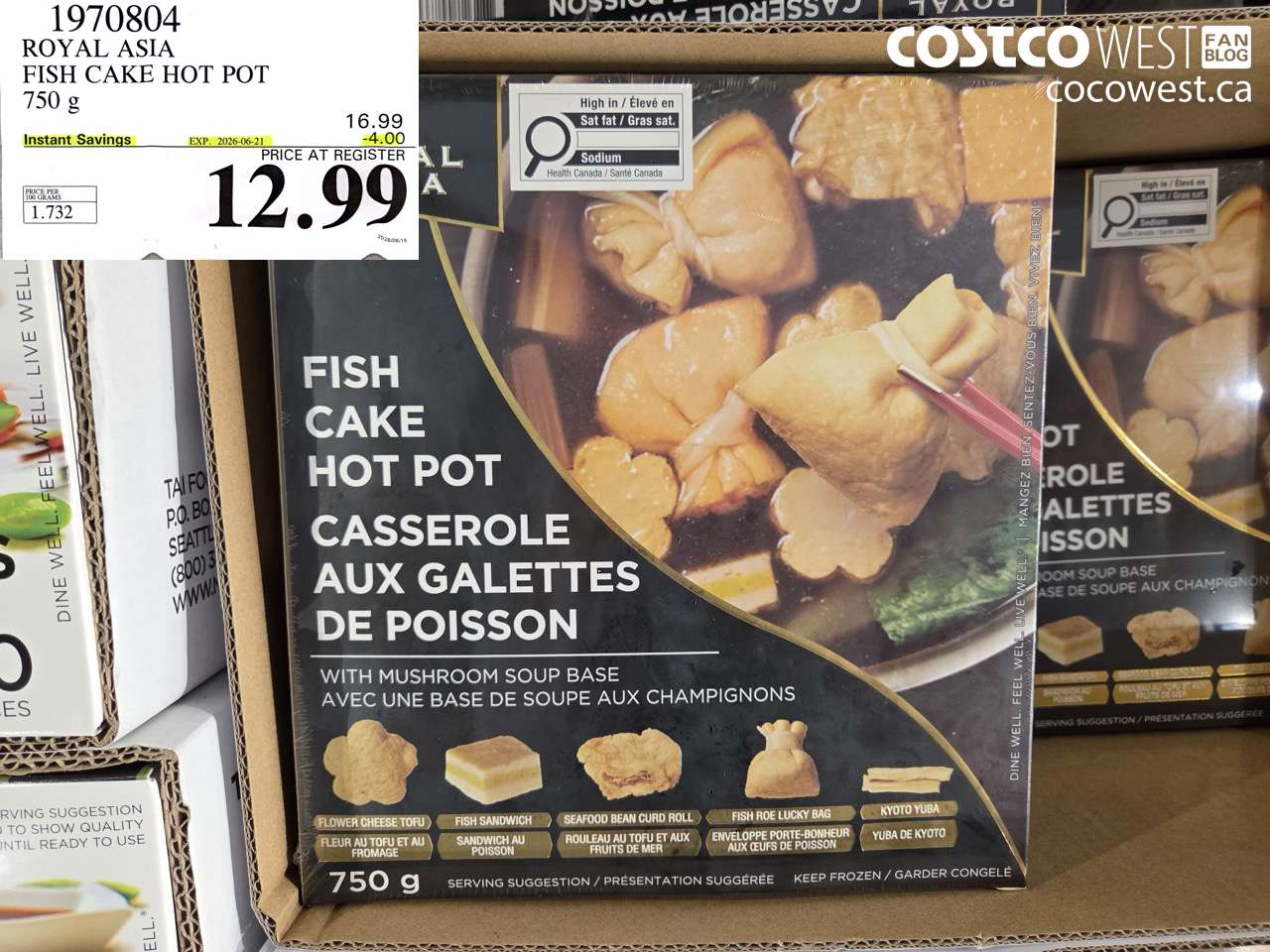 1970804 ROYAL ASIA FISH CAKE HOT POT 750 G ($4.00 INSTANT SAVINGS EXPIRES ON 2026-06-21) $12.99