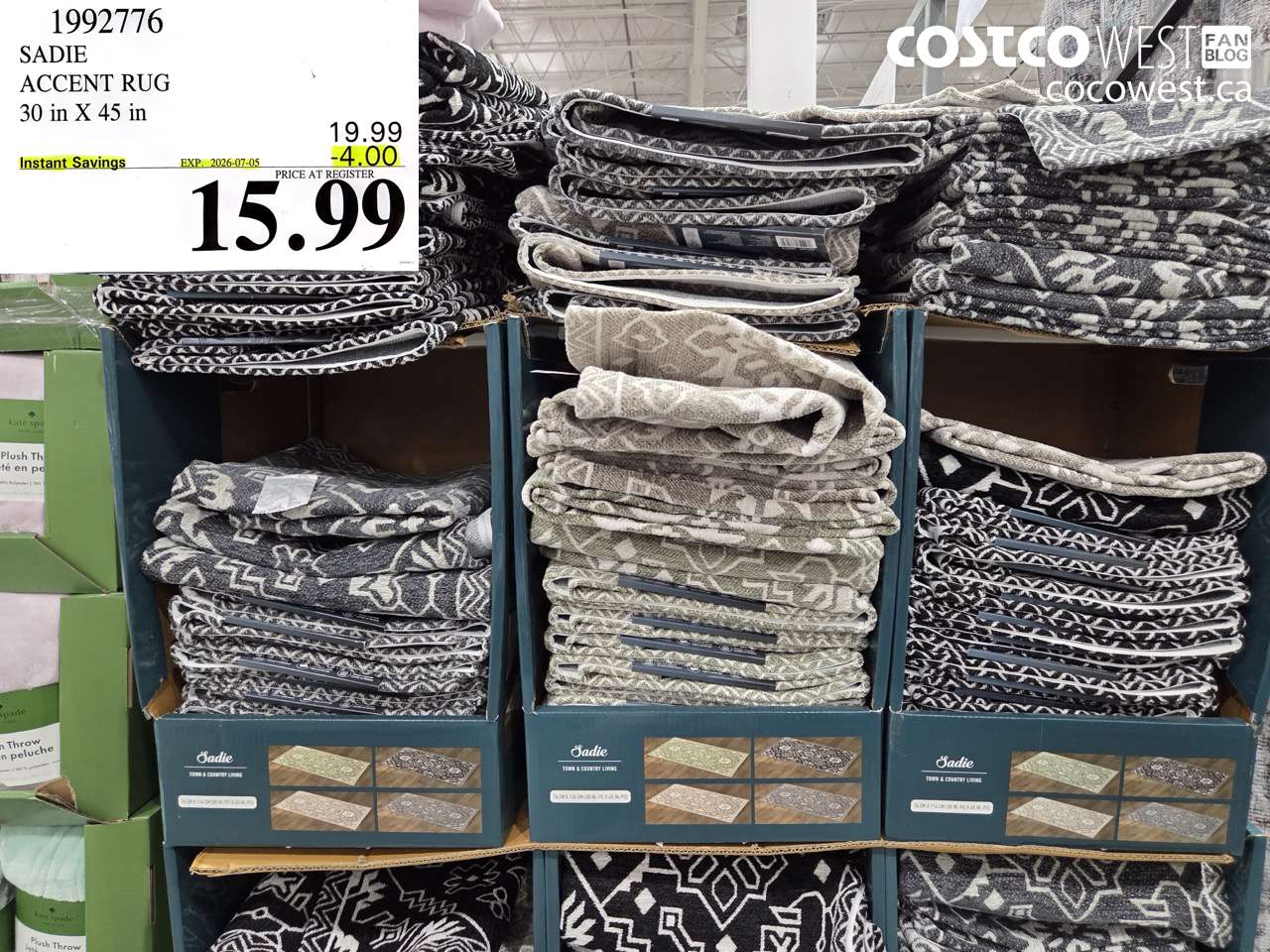 1992776 SADIE ACCENT RUG 30 IN X 45 IN ($4.00 INSTANT SAVINGS EXPIRES ON 2026-07-05) $15.99