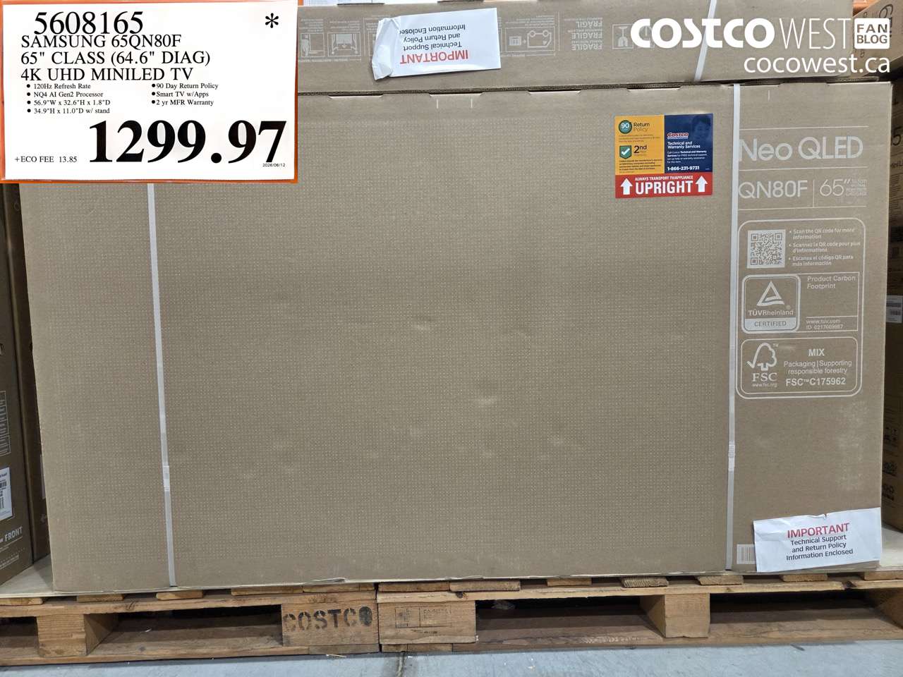 5608165 SAMSUNG 65QN80F 65